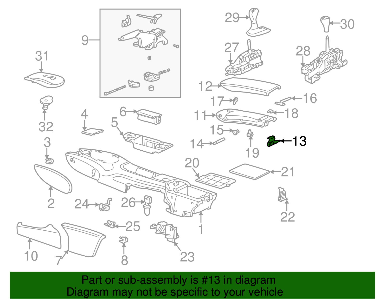 Console Hinge - Porsche (996-552-960-01)