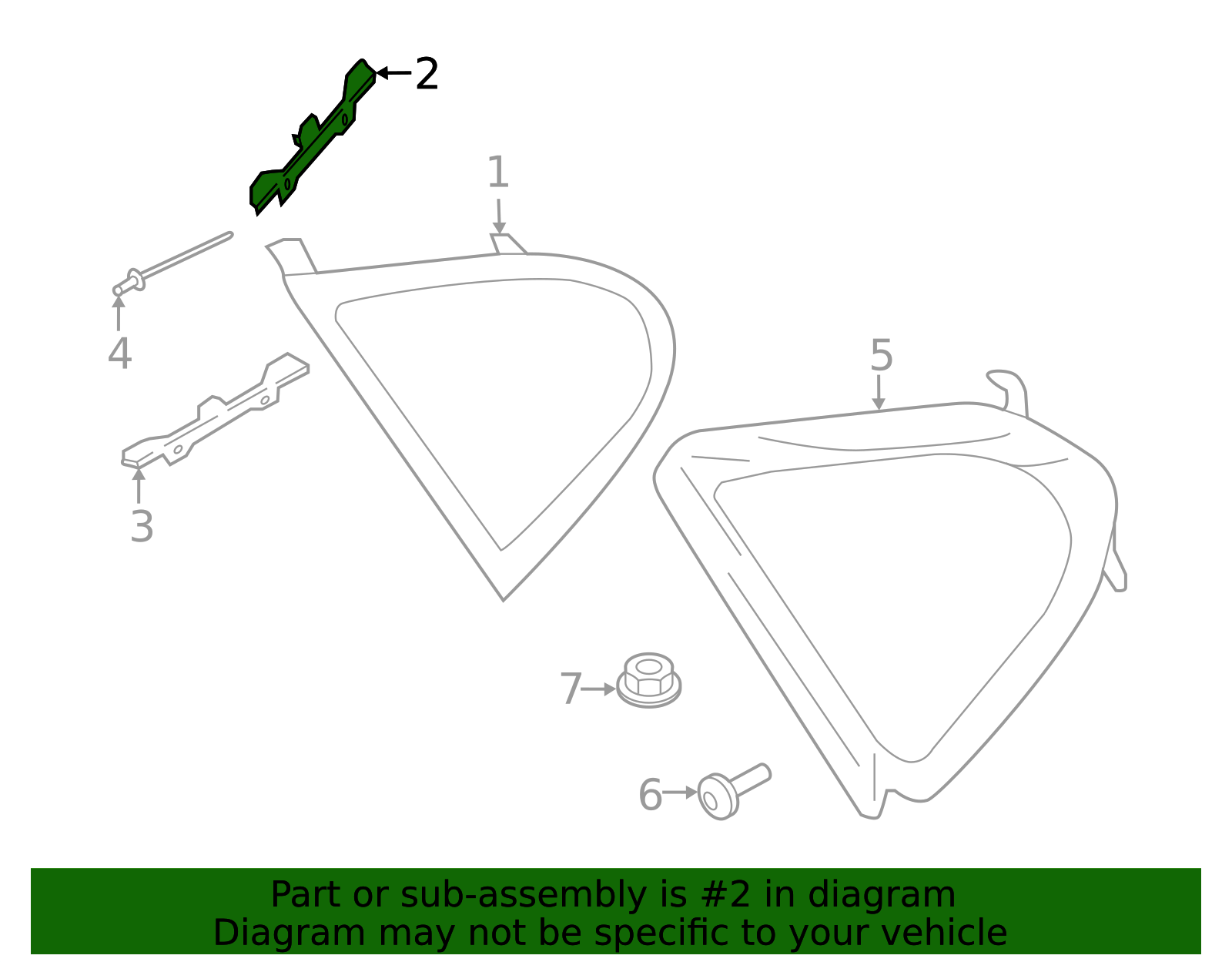 Quarter Glass Upper Bracket - Porsche (971-853-910)