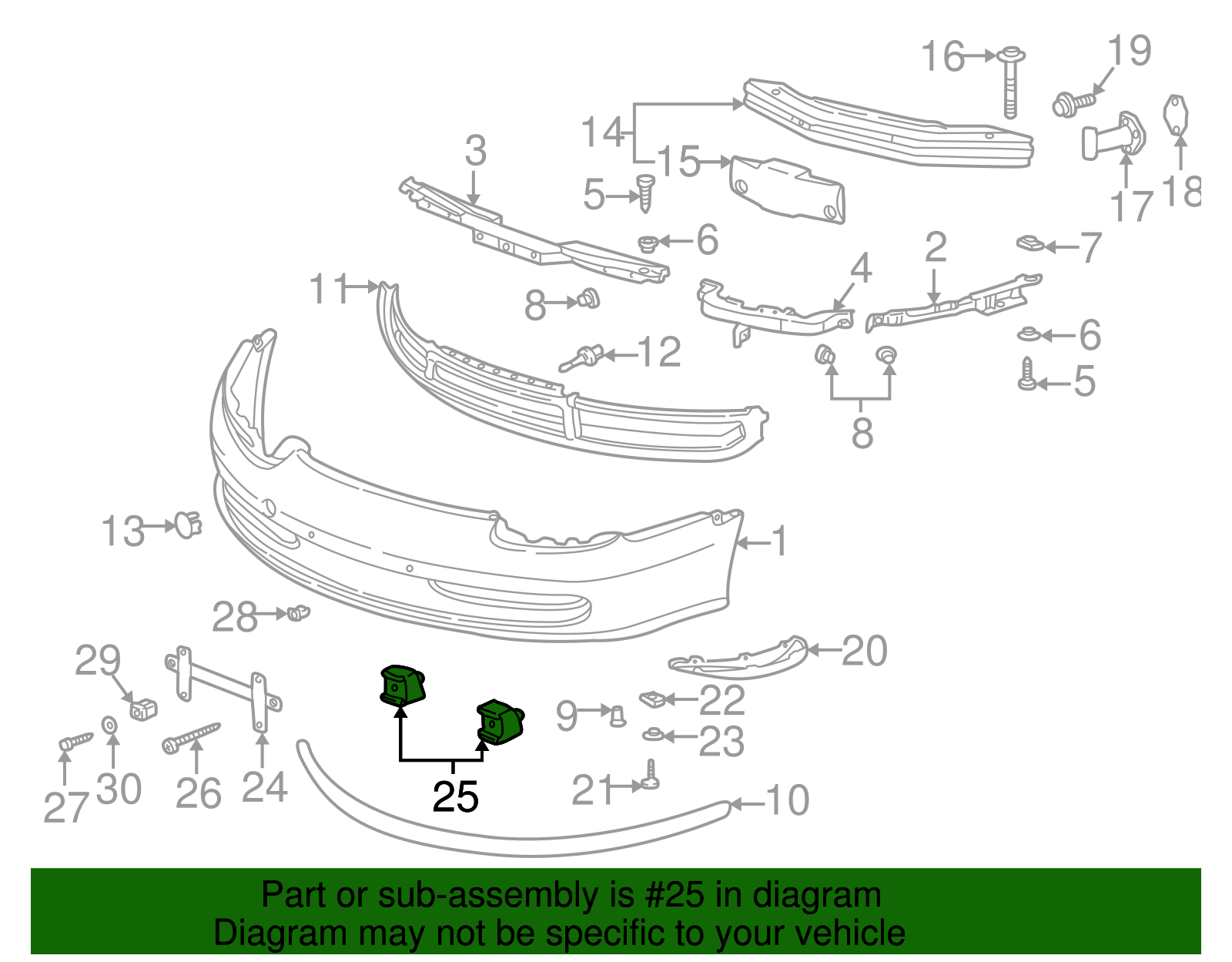 License Bracket Spacer - Porsche (993-701-802-00)