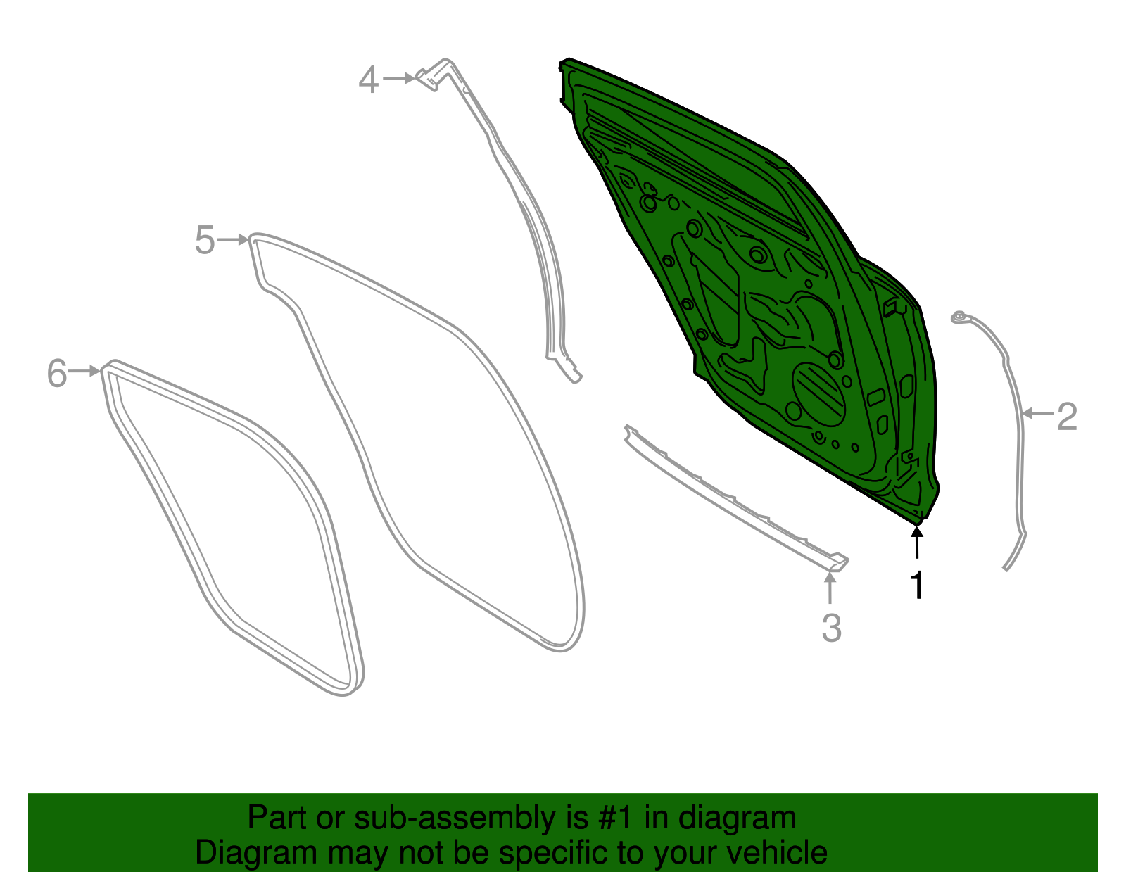 Door Shell - Porsche (971-833-022-BY-GRV)