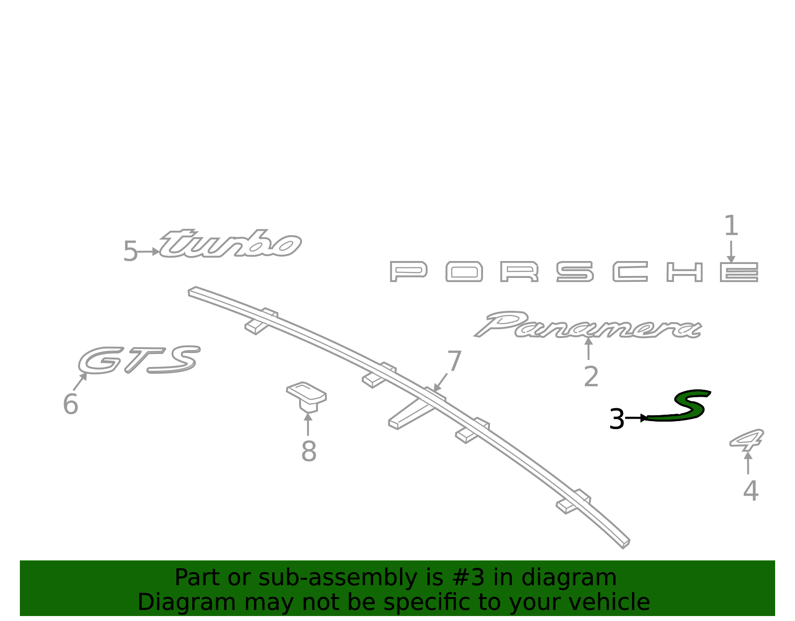 Nameplate - Porsche (971-853-675-K)