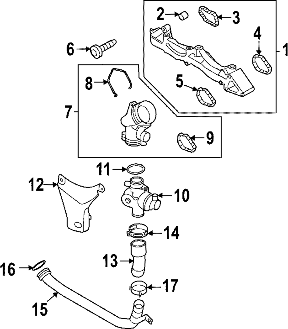 Engine Coolant Outlet Flange - Porsche (0PB-121-070-B)