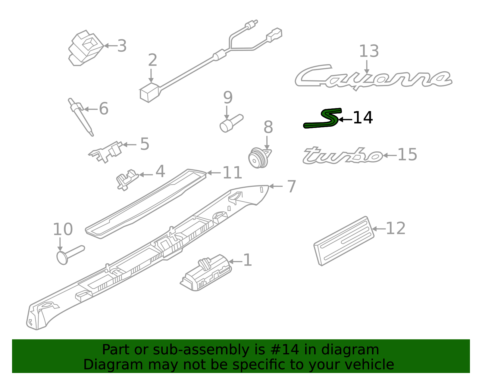 Nameplate - Porsche (9Y3-853-675-D)
