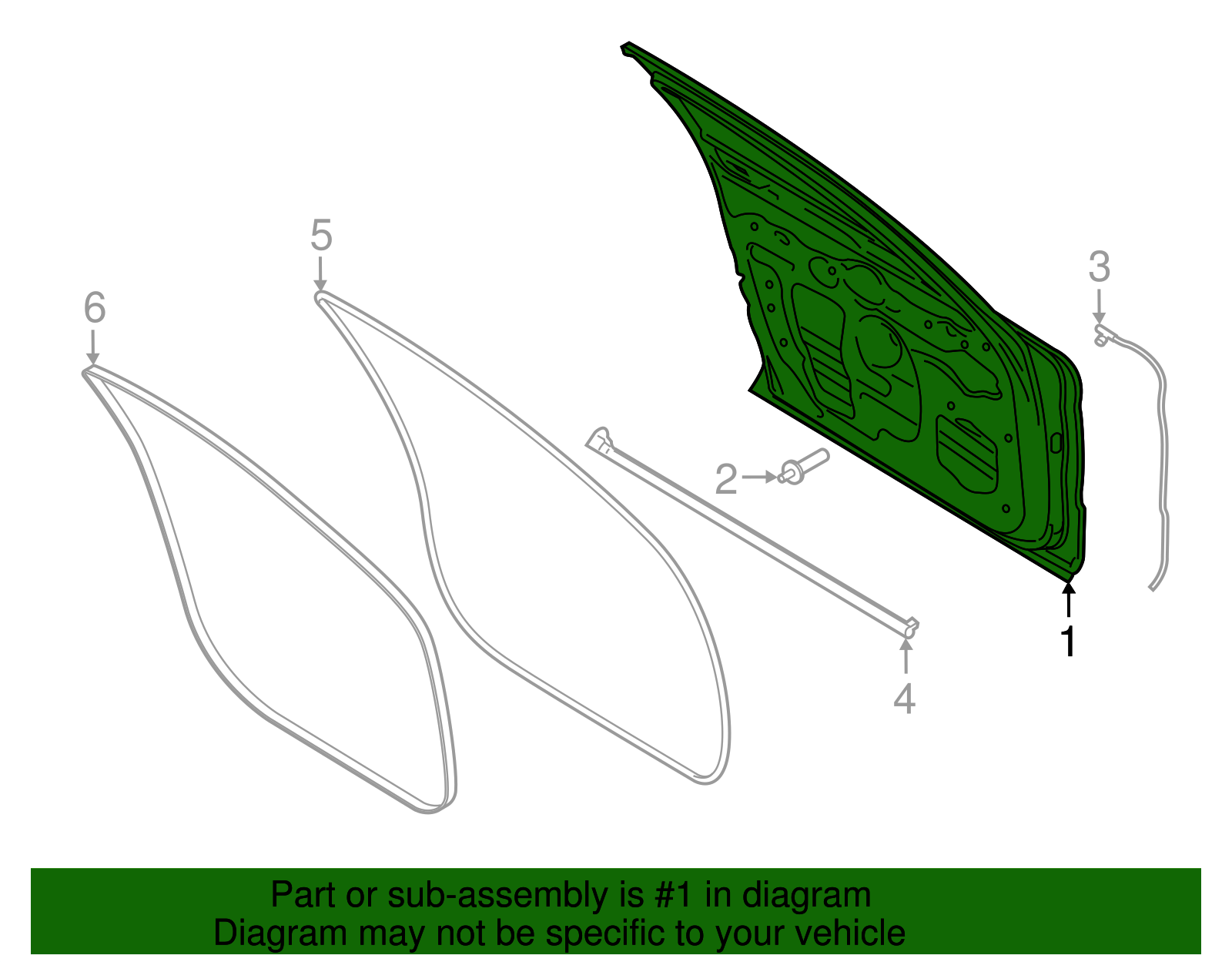 Door Shell - Porsche (971-831-022-AY-GRV)