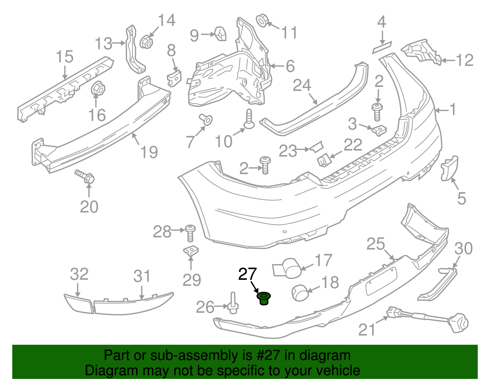 Valance Panel Insulator - Porsche (999-703-022-40)