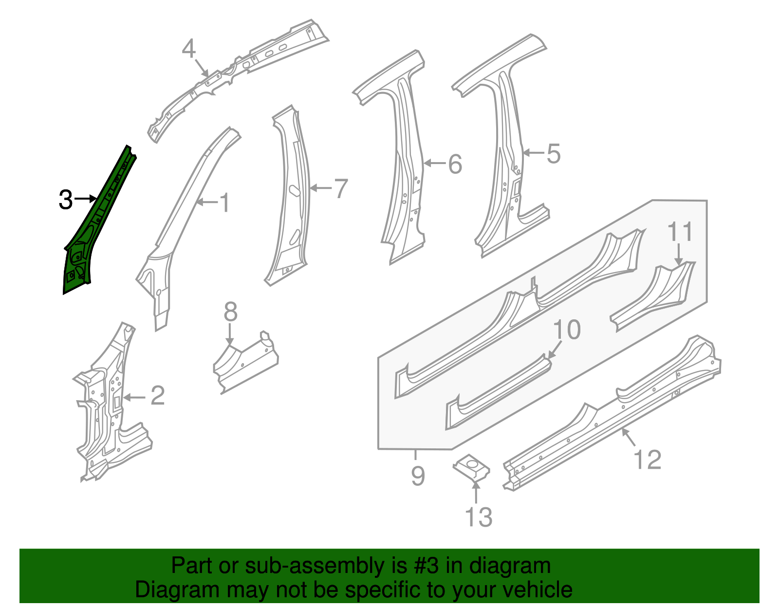 Windshield Pillar Reinforced - Porsche (970-502-437-03-GRV)