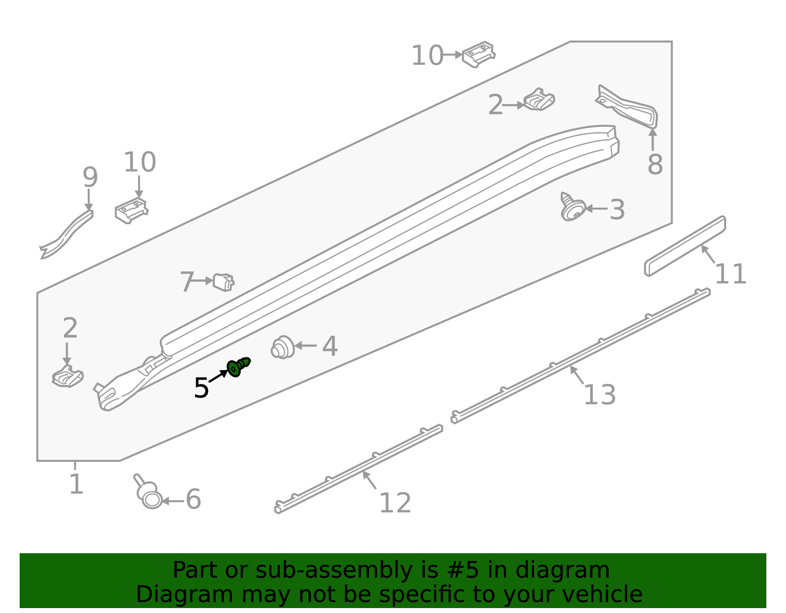 Rocker Molding Stopper - Porsche (971-854-297)