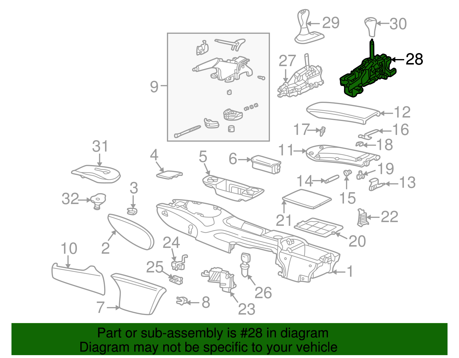 Gear Shift Assembly - Porsche (996-426-011-52)