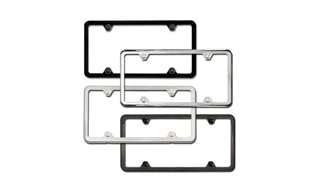 Slim-Line License Plate Frames - Matte Black - Porsche (PNA-703-002-03)