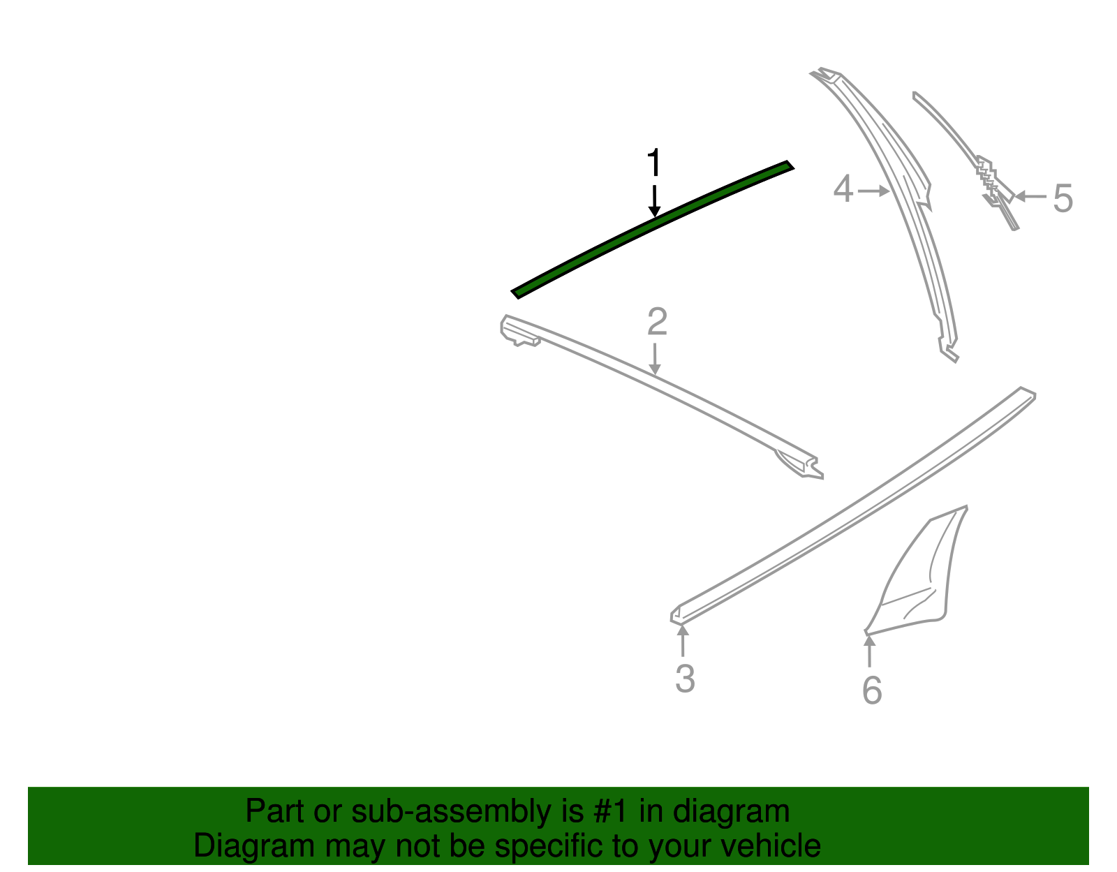 Frame Molding - Porsche (971-853-054-G-03C)