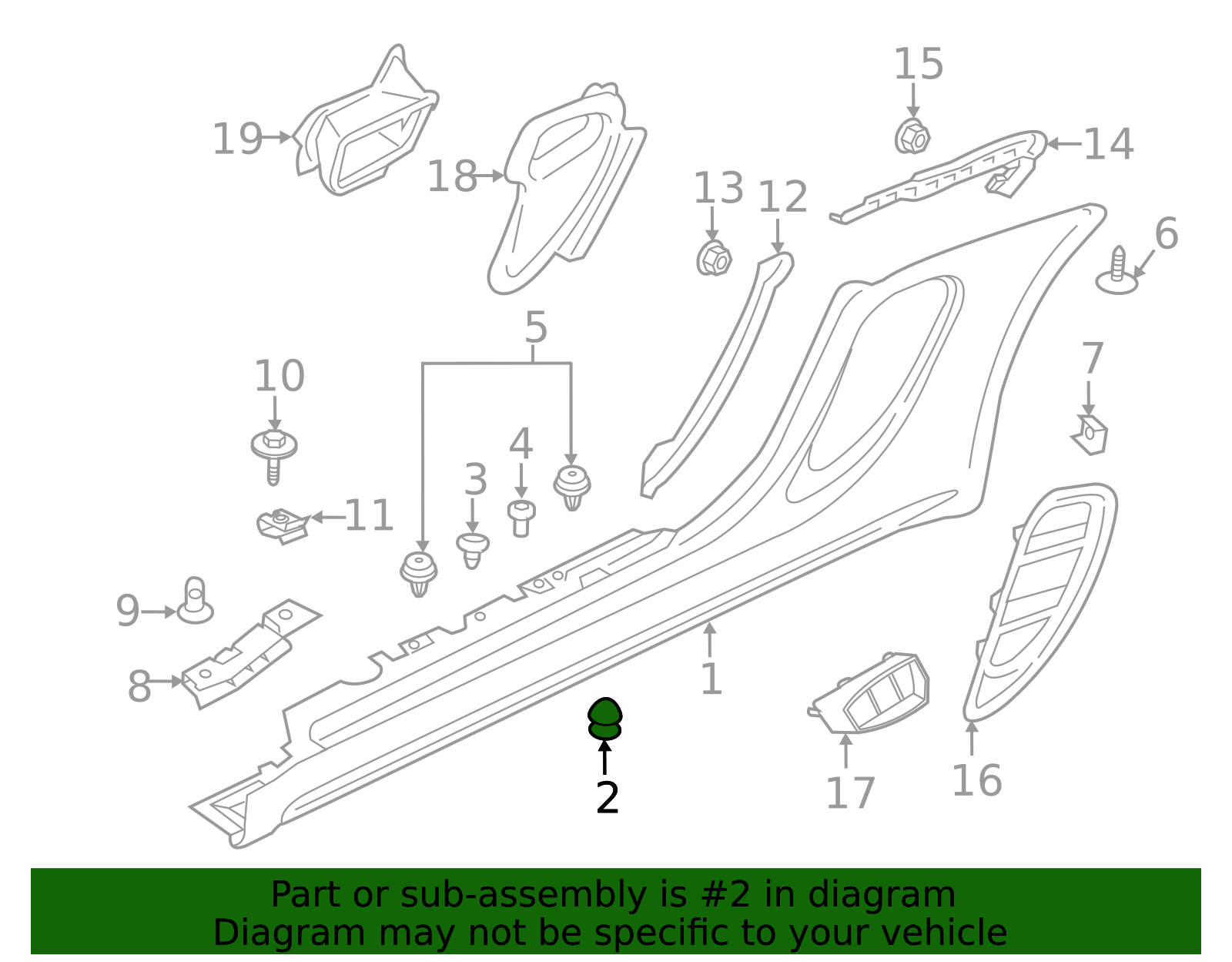 Rocker Molding Mount Kit - Porsche (981-504-597-00)