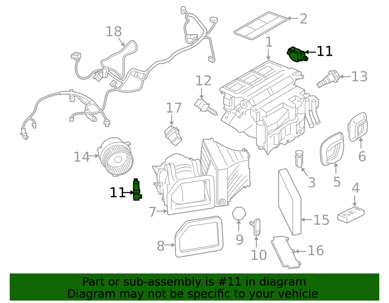 HVAC Air Inlet Door Actuator - Porsche (982-501-397)