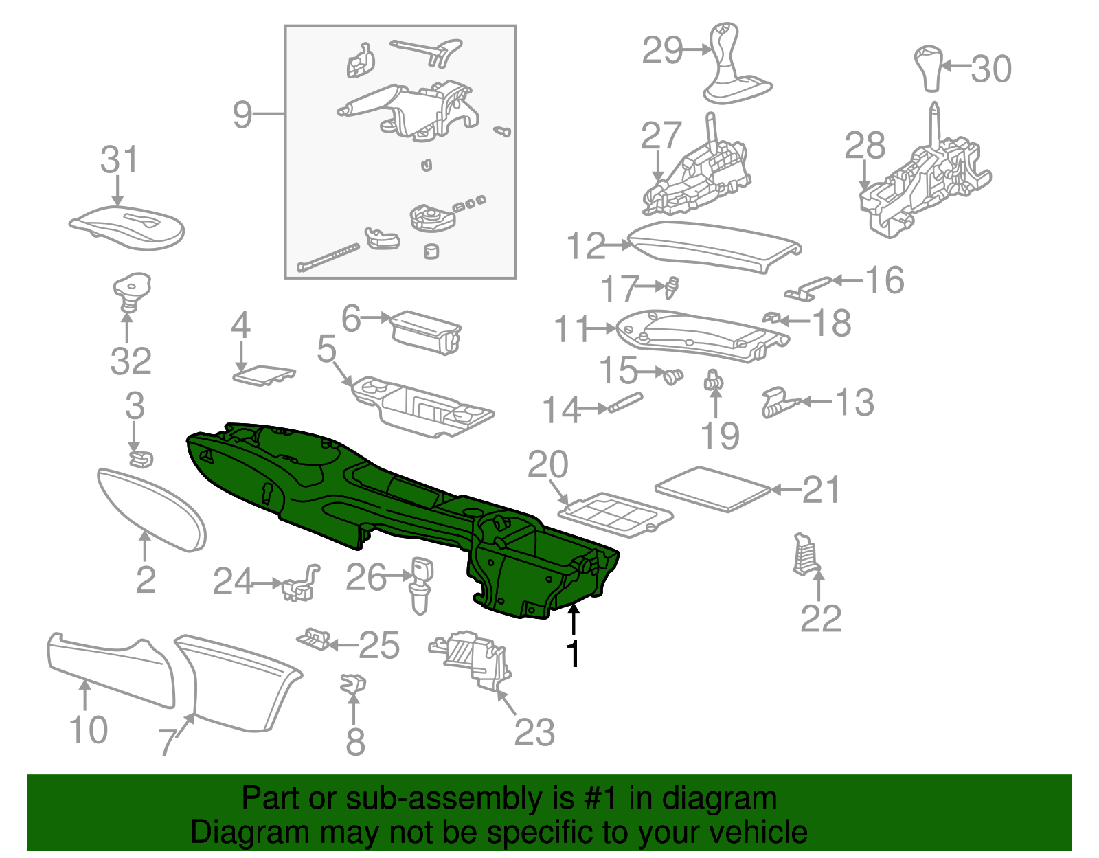 Console - Porsche (996-552-125-03-5Q0)