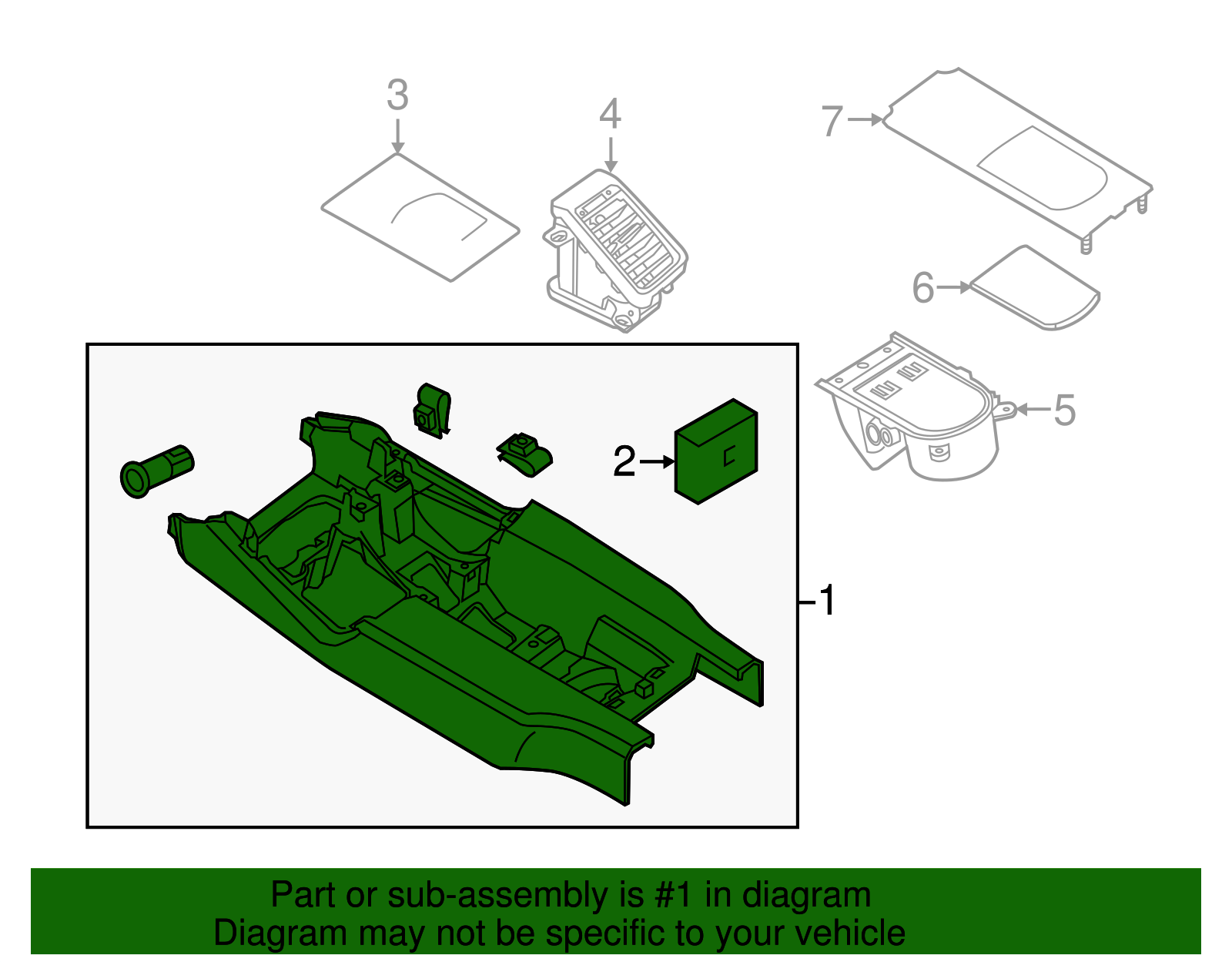 Center Console - Porsche (970-553-417-00-7P8)