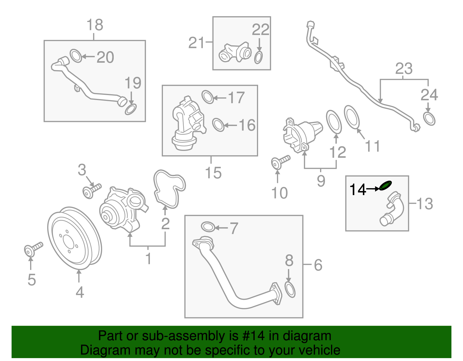 Engine Coolant Pipe O-Ring - Porsche (958-008-722-00)