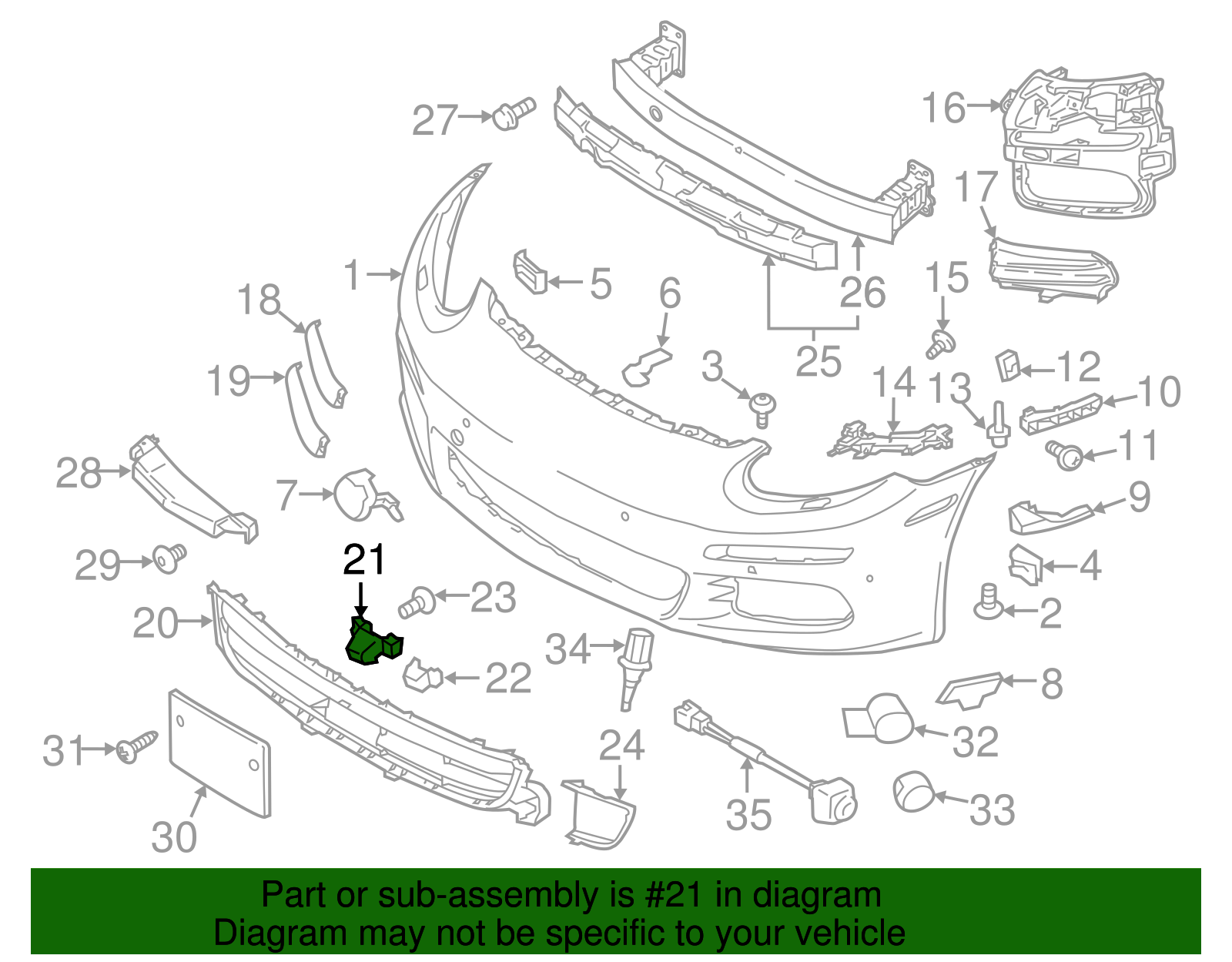 Lower Grille Bracket - Porsche (970-505-735-00-1E0)