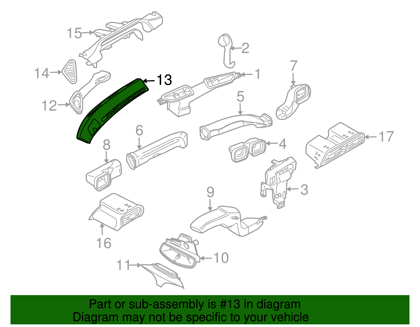 Defroster Trim - Porsche (997-552-175-01-8W7)