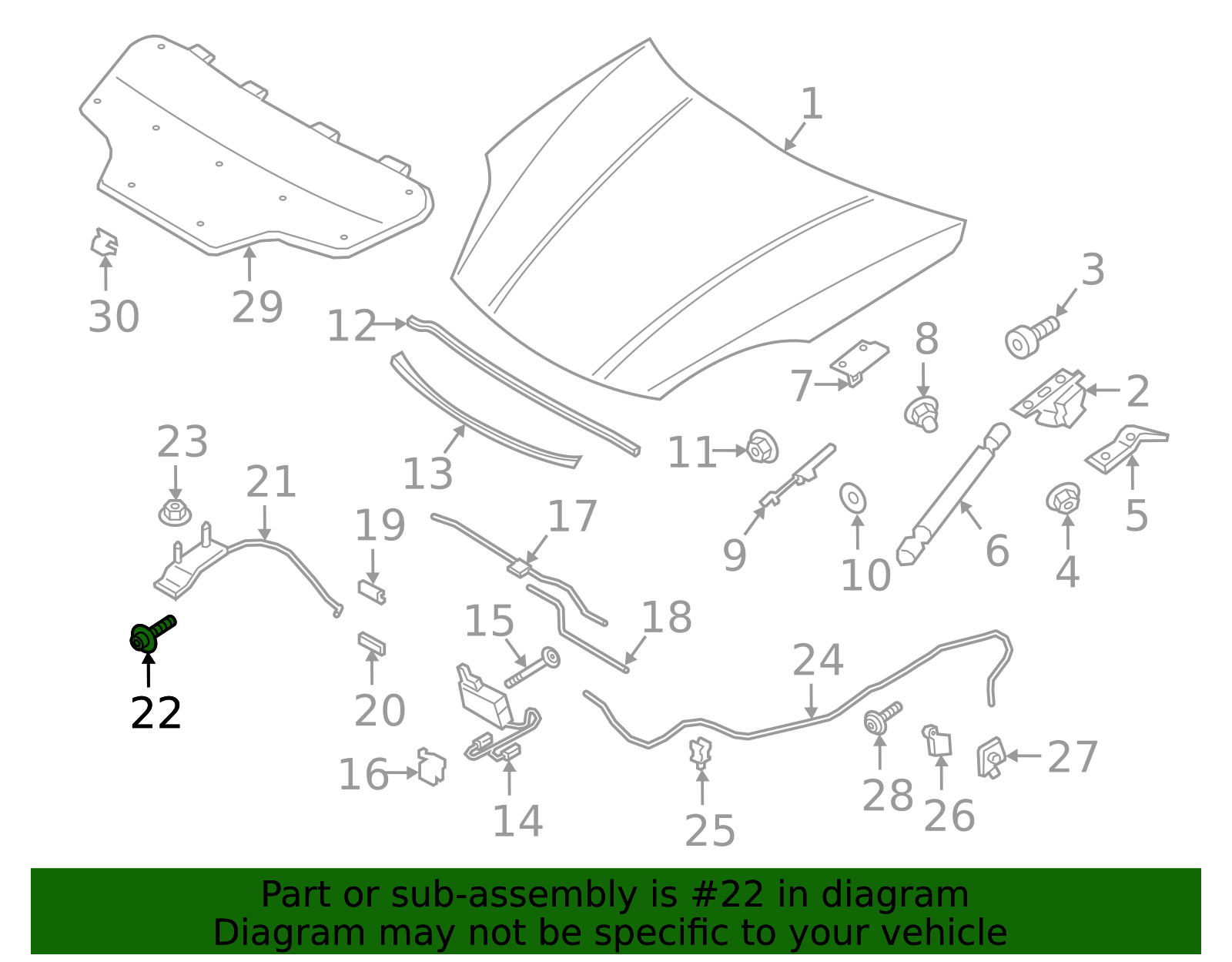 Radiator Support Air Deflector Bolt - Porsche (N-909-936-03)