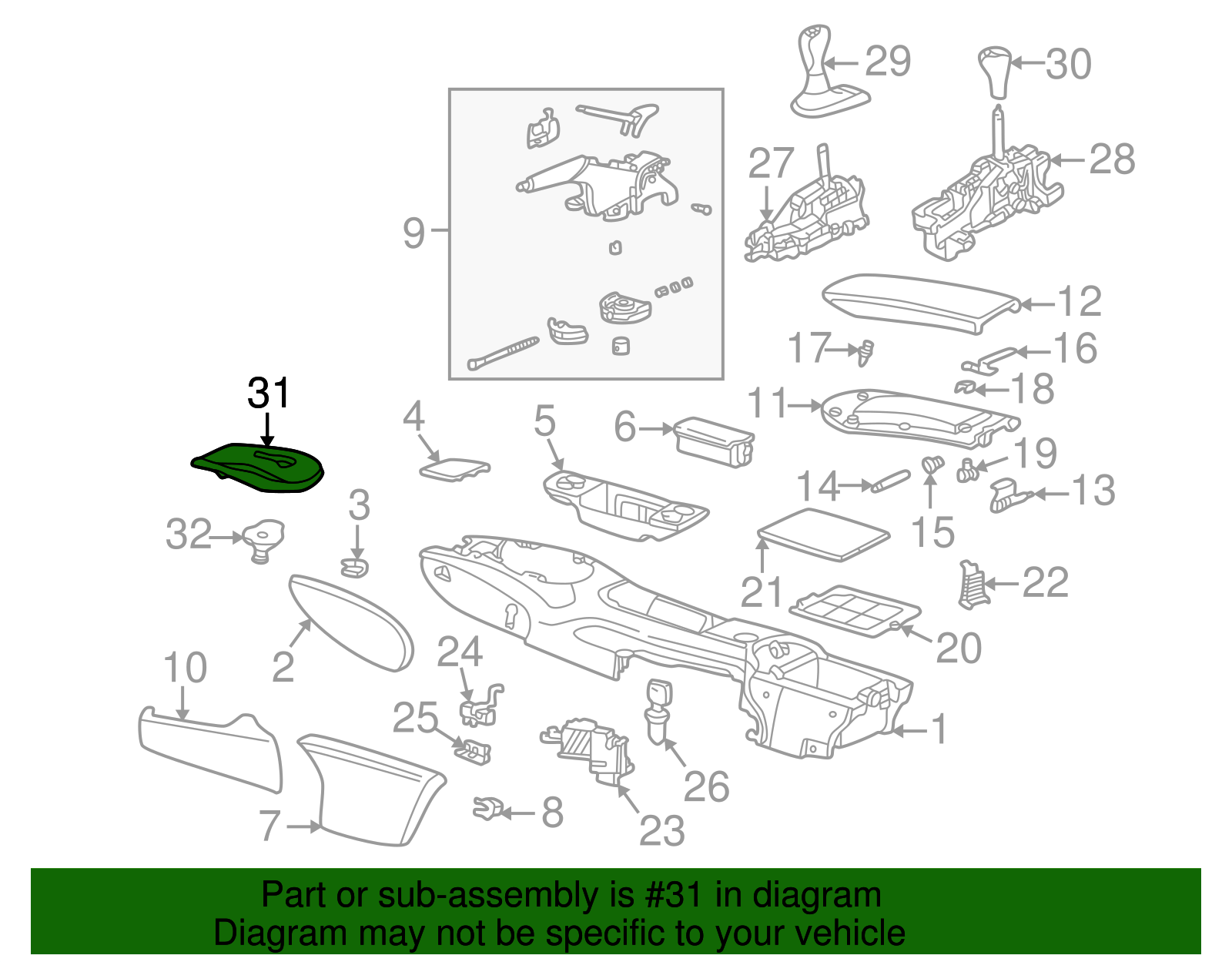 Automatic Transmission Shift Indicator - Porsche (996-552-259-02-EPF)
