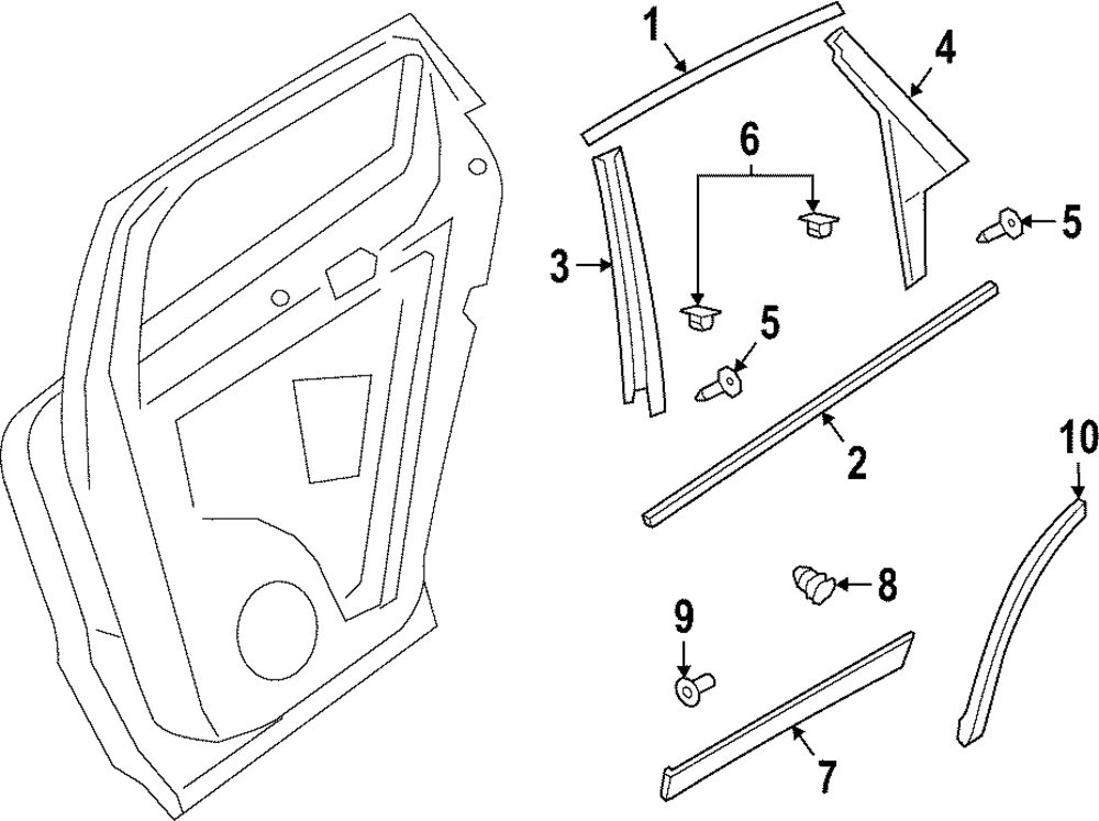 Upper Molding - Porsche (9Y3-853-908-A-041)