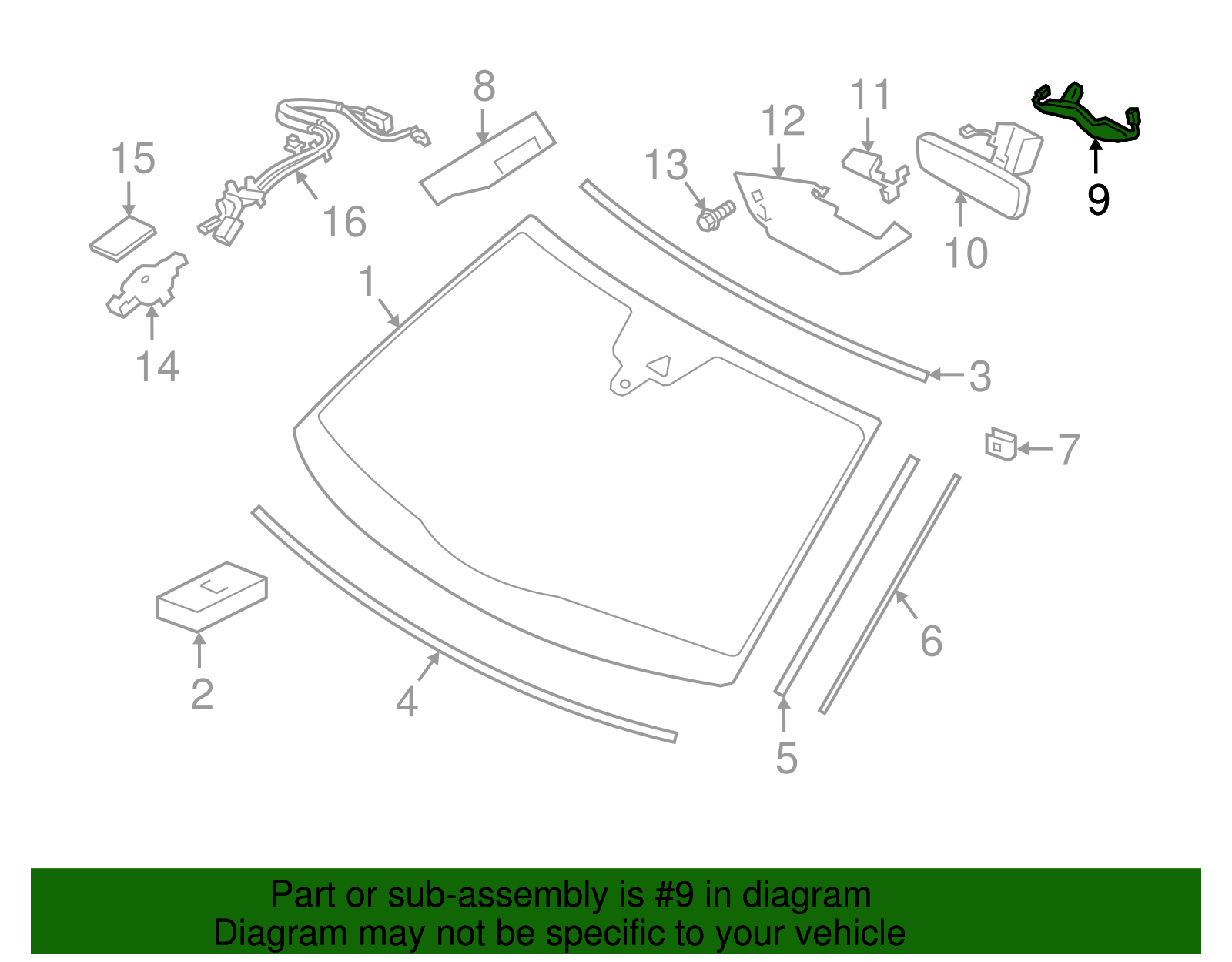 Mirror Support - Porsche (9A7-857-945-00)