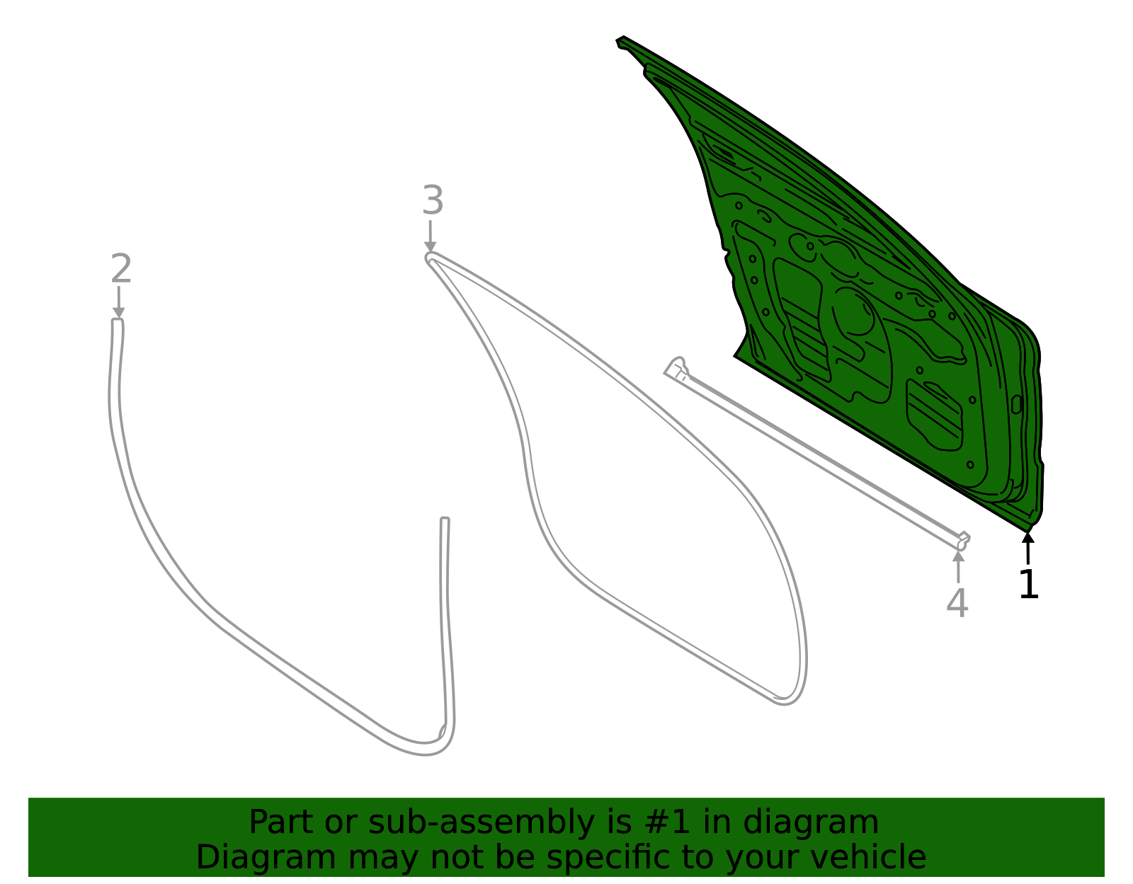 Door Shell - Porsche (9J1-831-051-AY-GRV)