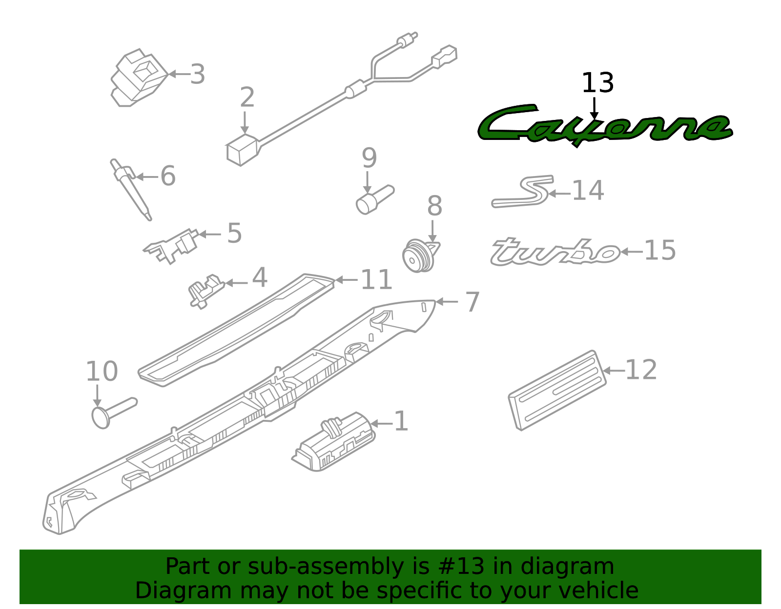 Nameplate - Porsche (9Y3-853-675-Q)