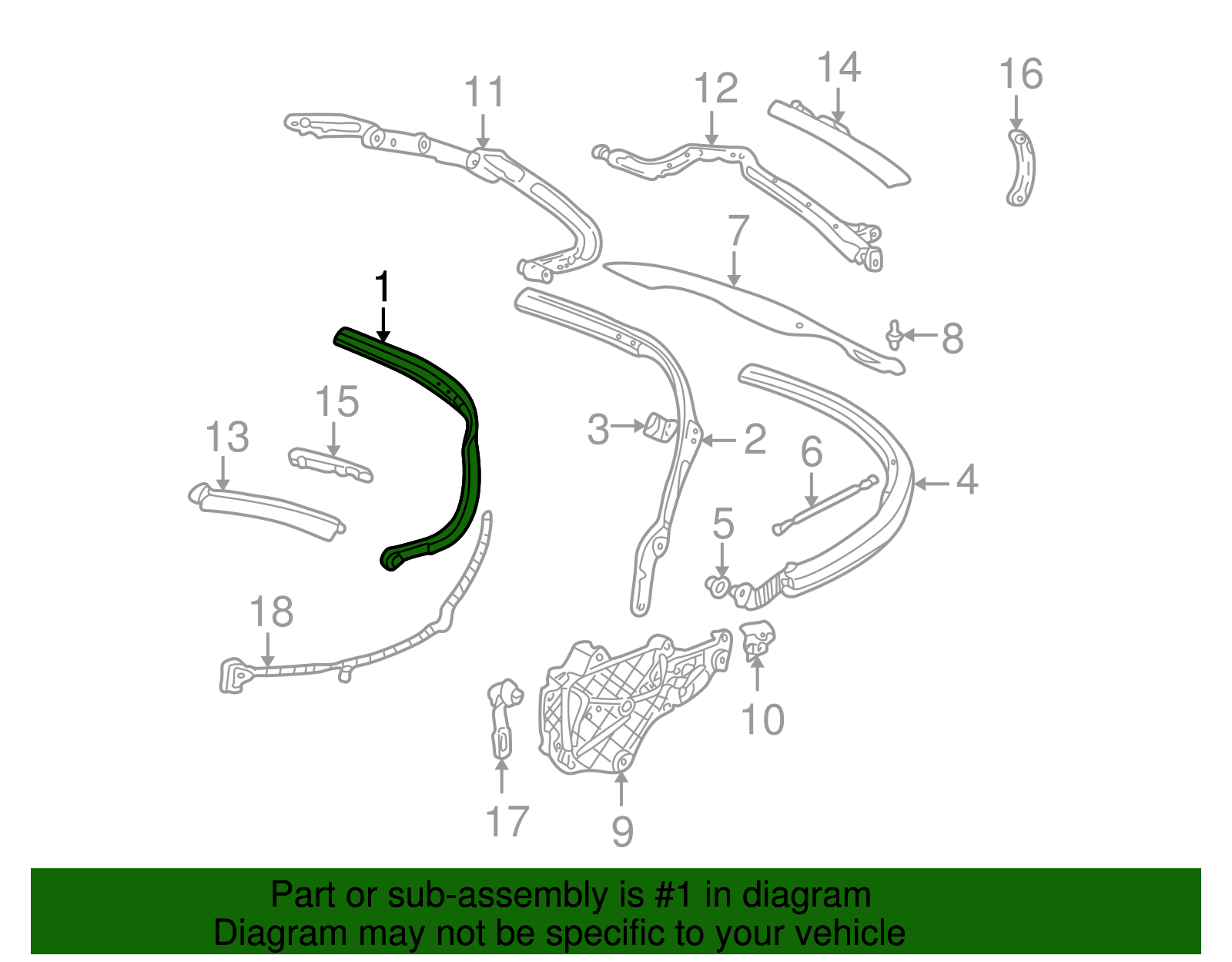 Front Bow - Porsche (996-561-042-00)