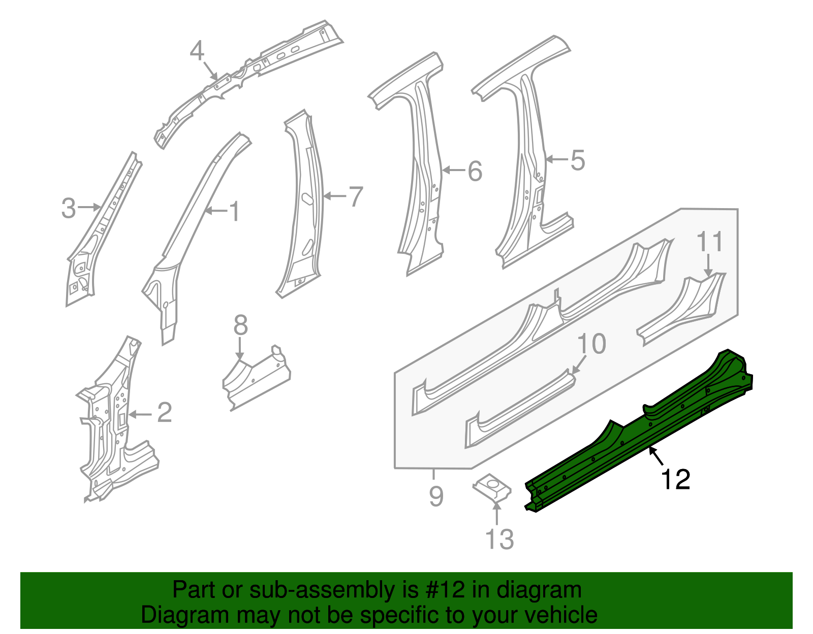 Rocker Reinforced - Porsche (970-502-164-00-GRV)