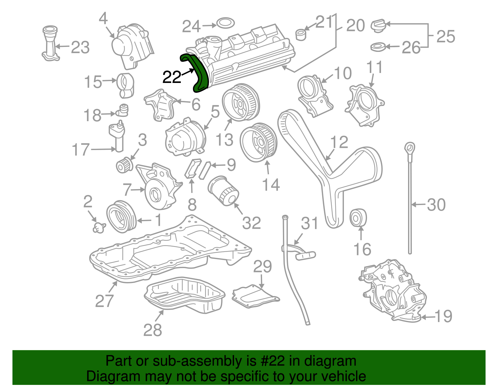Engine Valve Cover Gasket - Toyota (11213-50031)