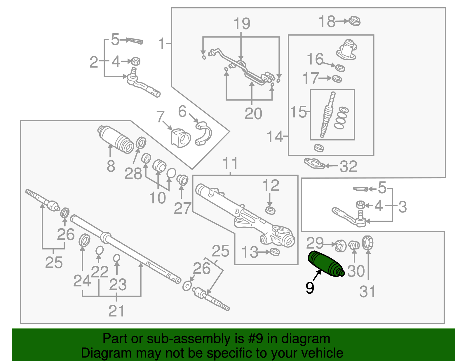 Rack and Pinion Bellows - Toyota (45536-0C010)