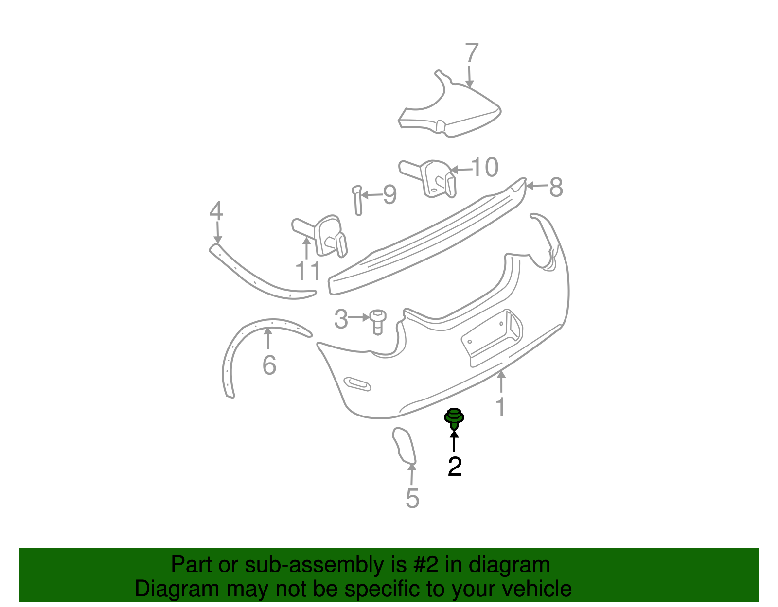 Bumper Cover Nut - Volkswagen (N-907-088-03)