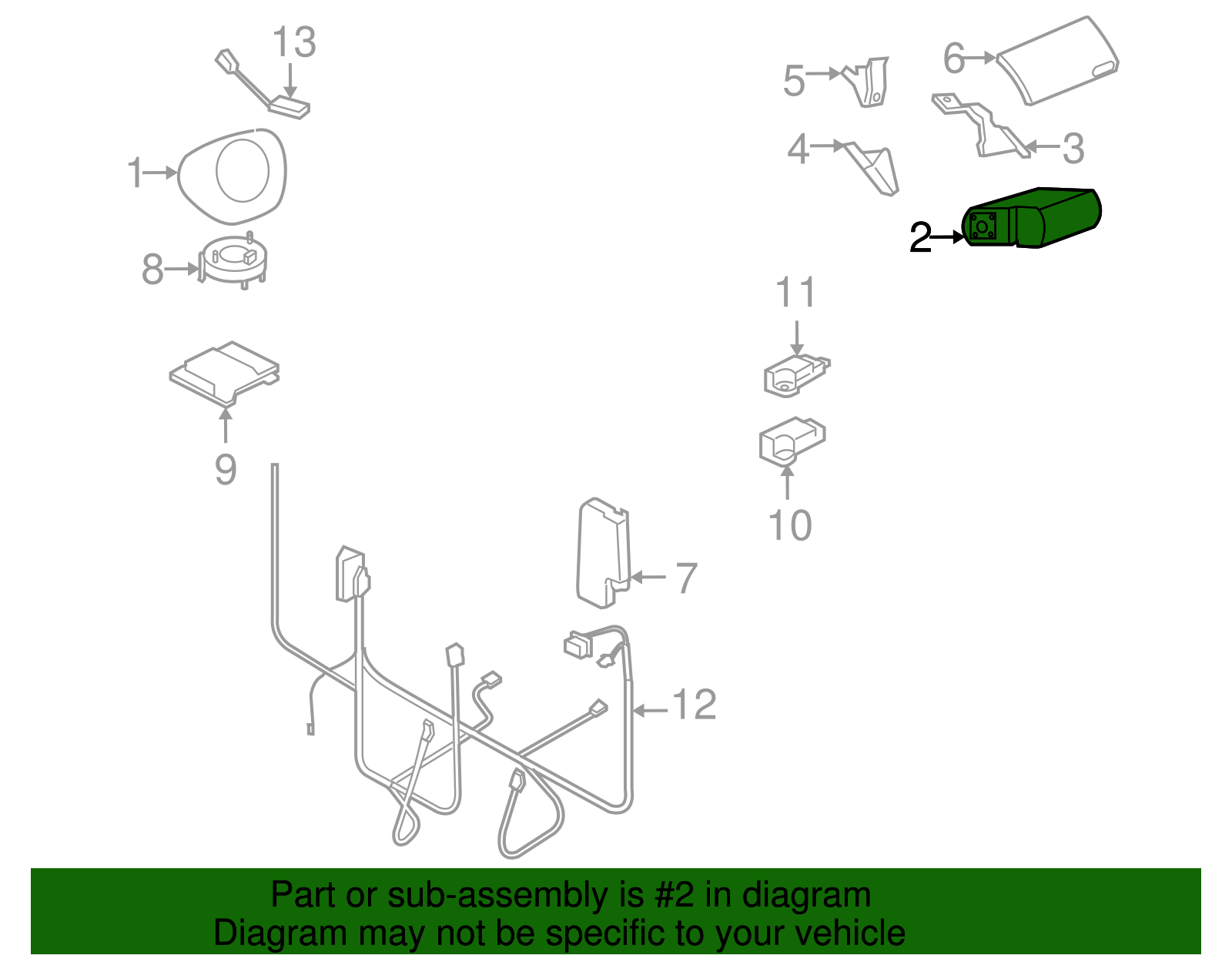 Passenger Air Bag - Volkswagen (1C0-880-204-E)