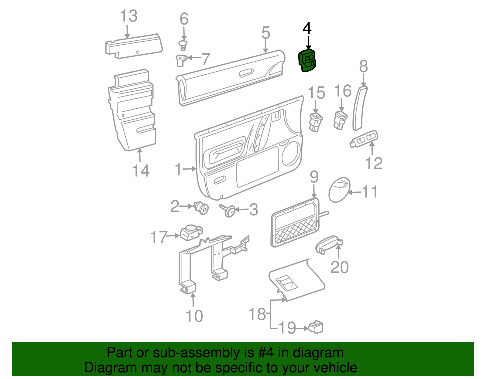 Switch Bezel - Volkswagen (1C0-959-527-A-01C)