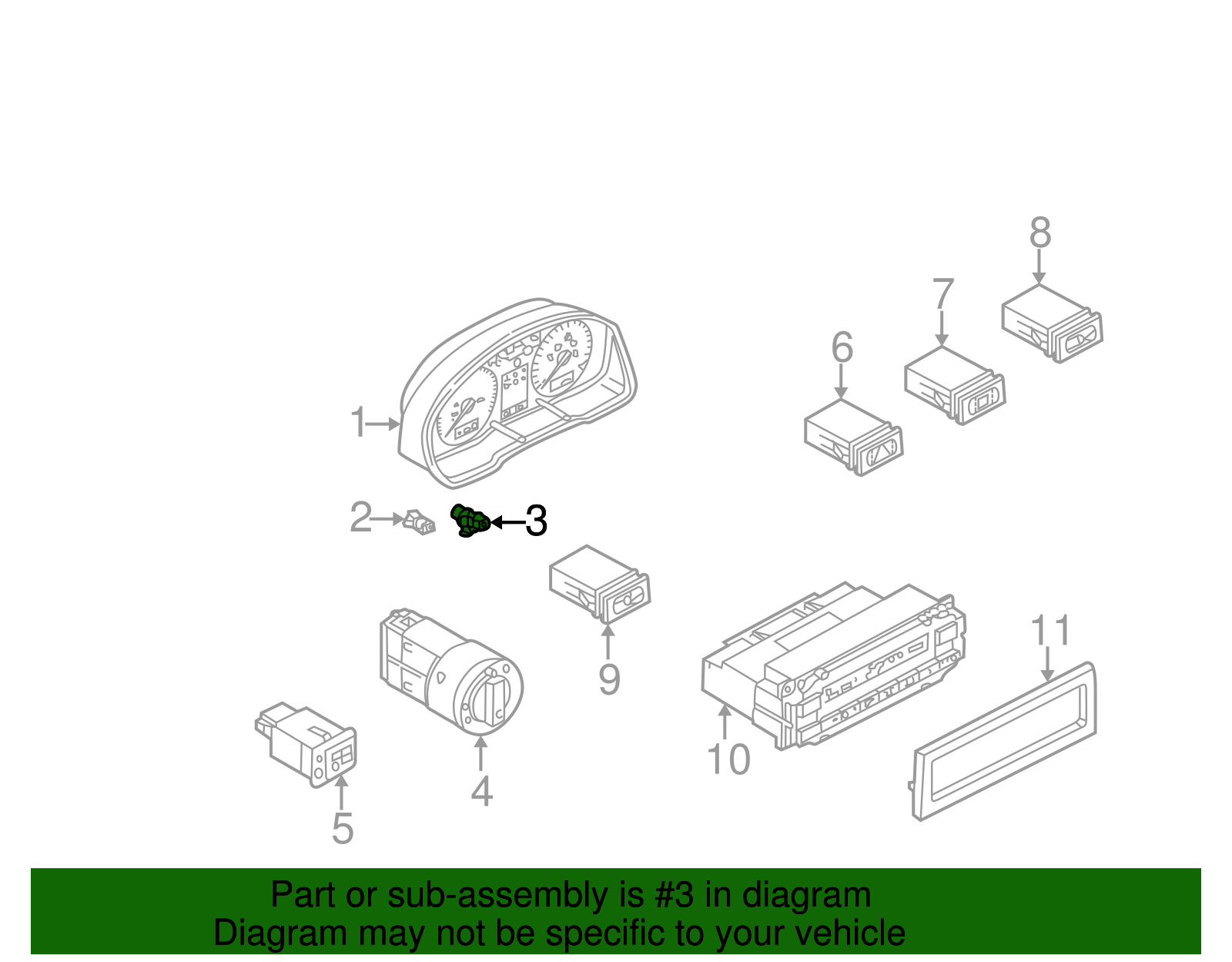 Vehicle Speed Sensor - Volkswagen (357-919-149-B)