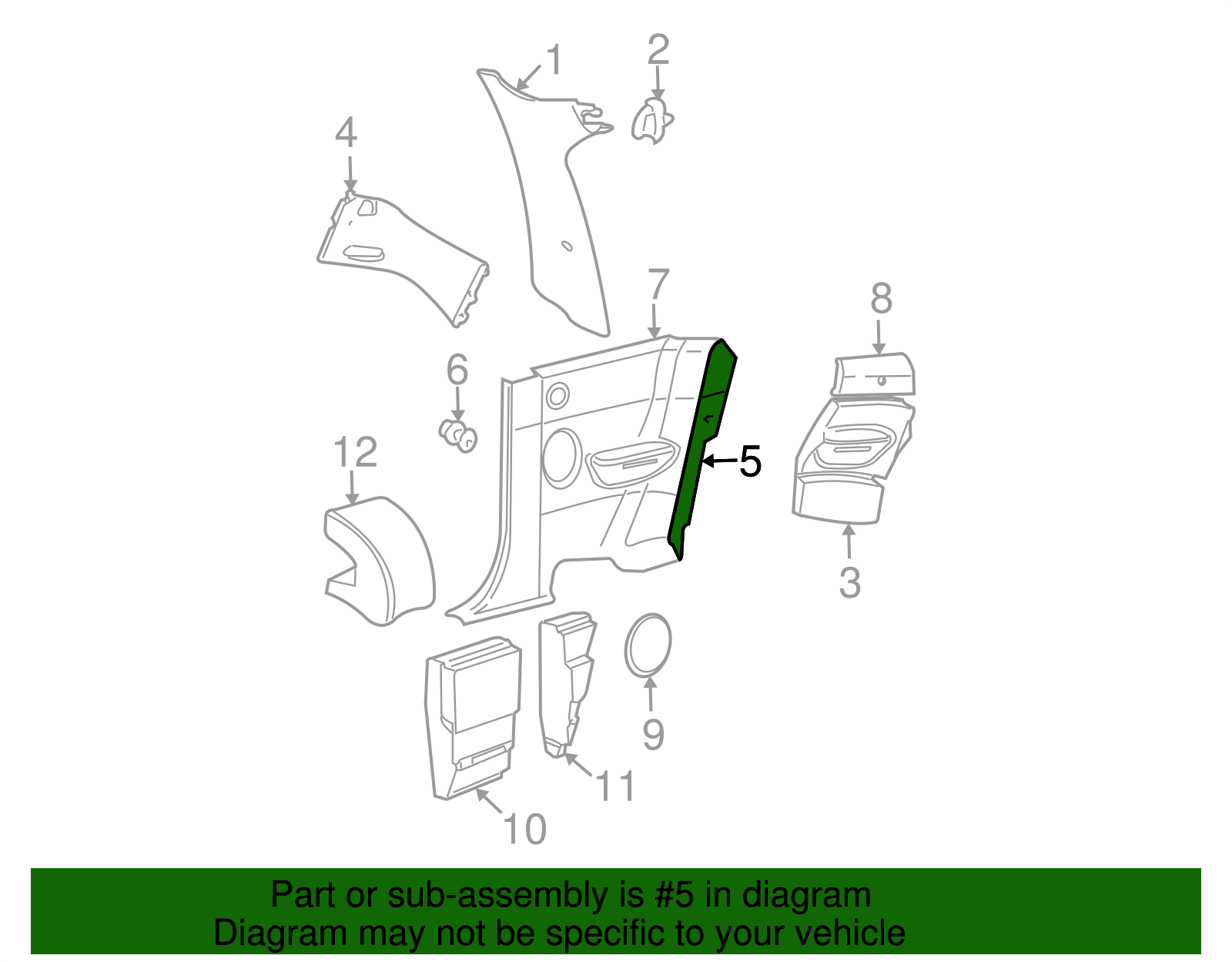 Finish Panel - Volkswagen (1C0-868-061-GRU)