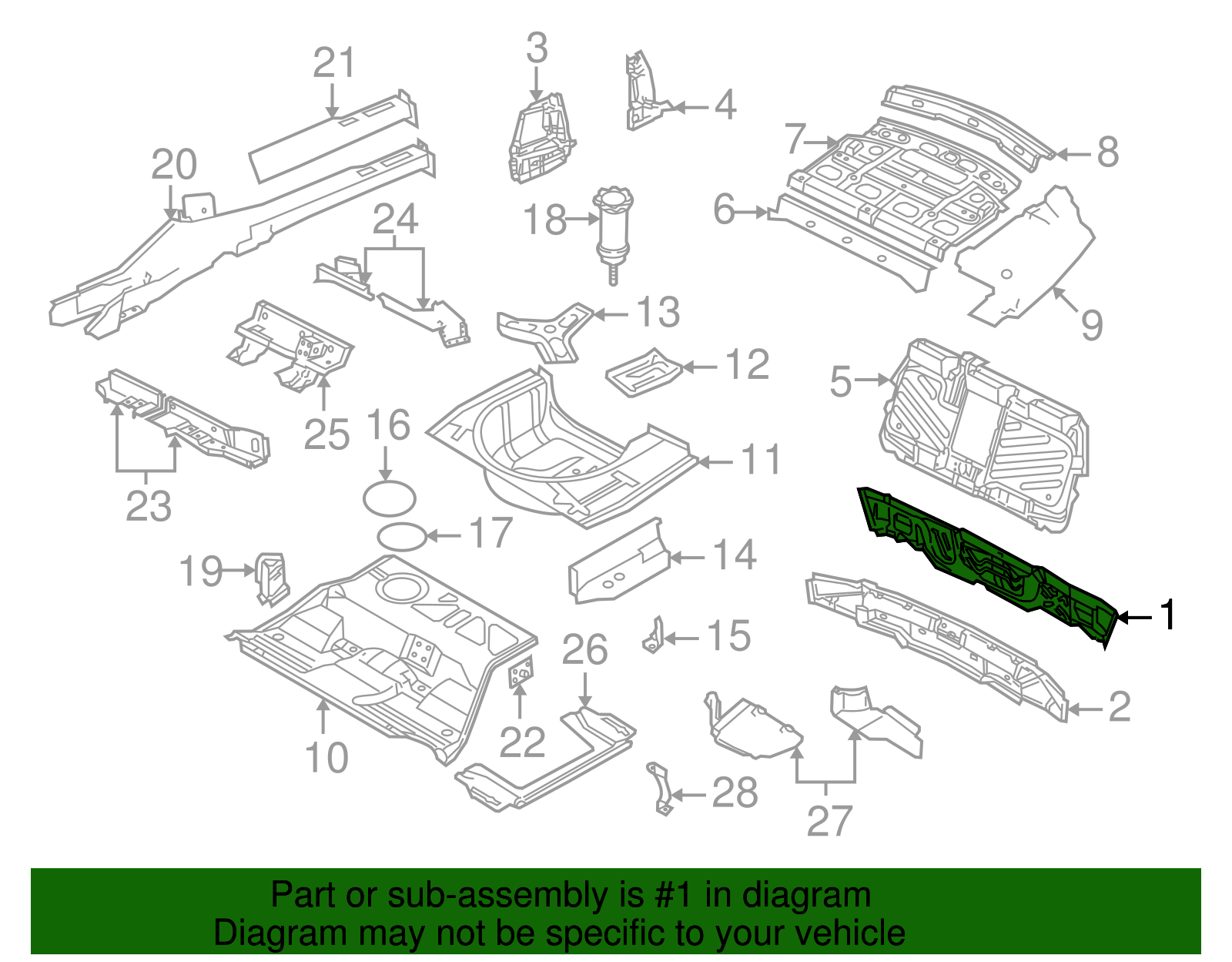 Rear Body Panel - Volkswagen (3B9-813-301-D)