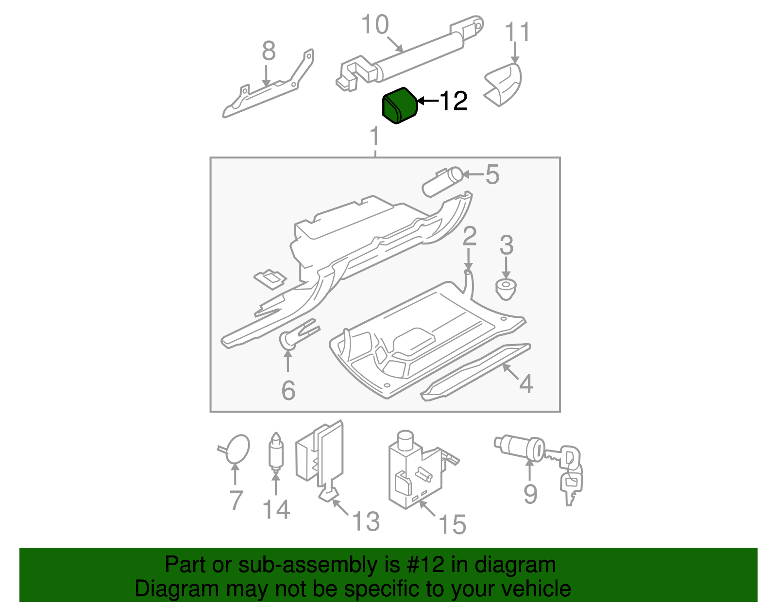 Grip Handle Cap - Volkswagen (1C1-857-627-C-62J)
