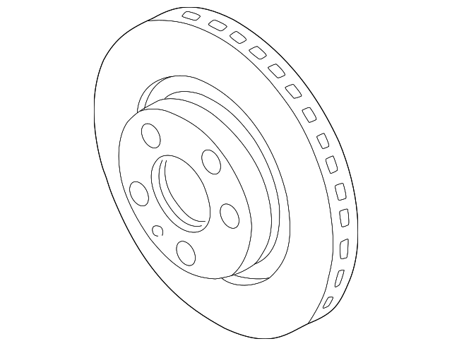 Disc Brake Rotor Front - Volkswagen (6R0-615-301-D)