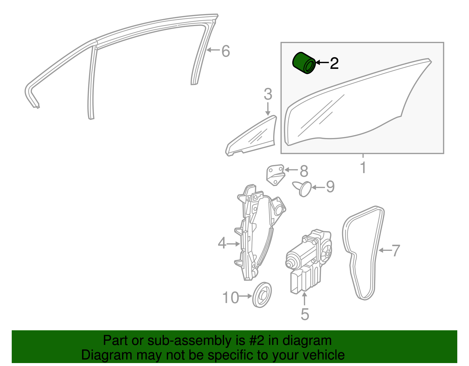 Movable Glass Pin - Volkswagen (6N0-839-511)