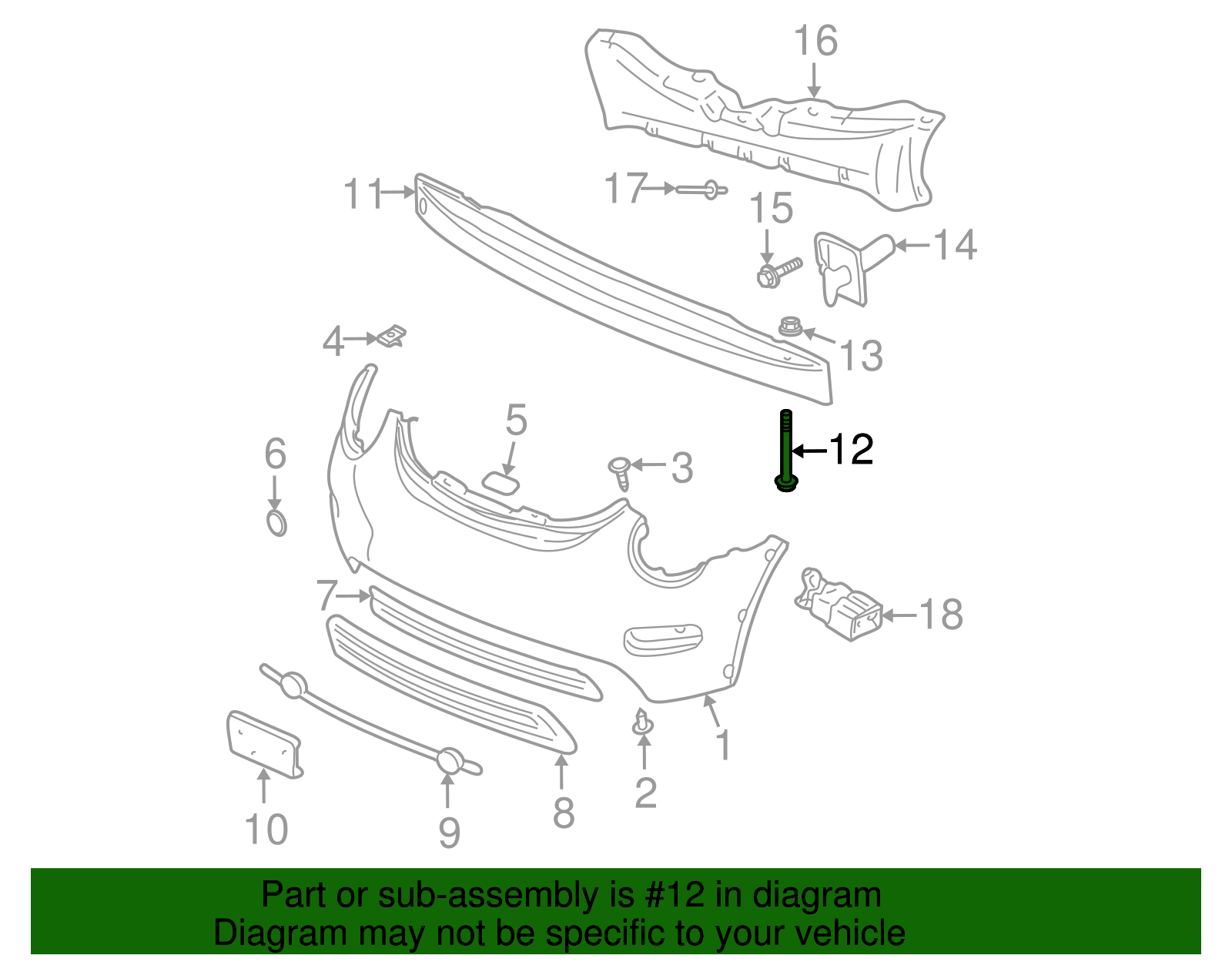 Impact Bar Bolt - Volkswagen (N-101-410-03)