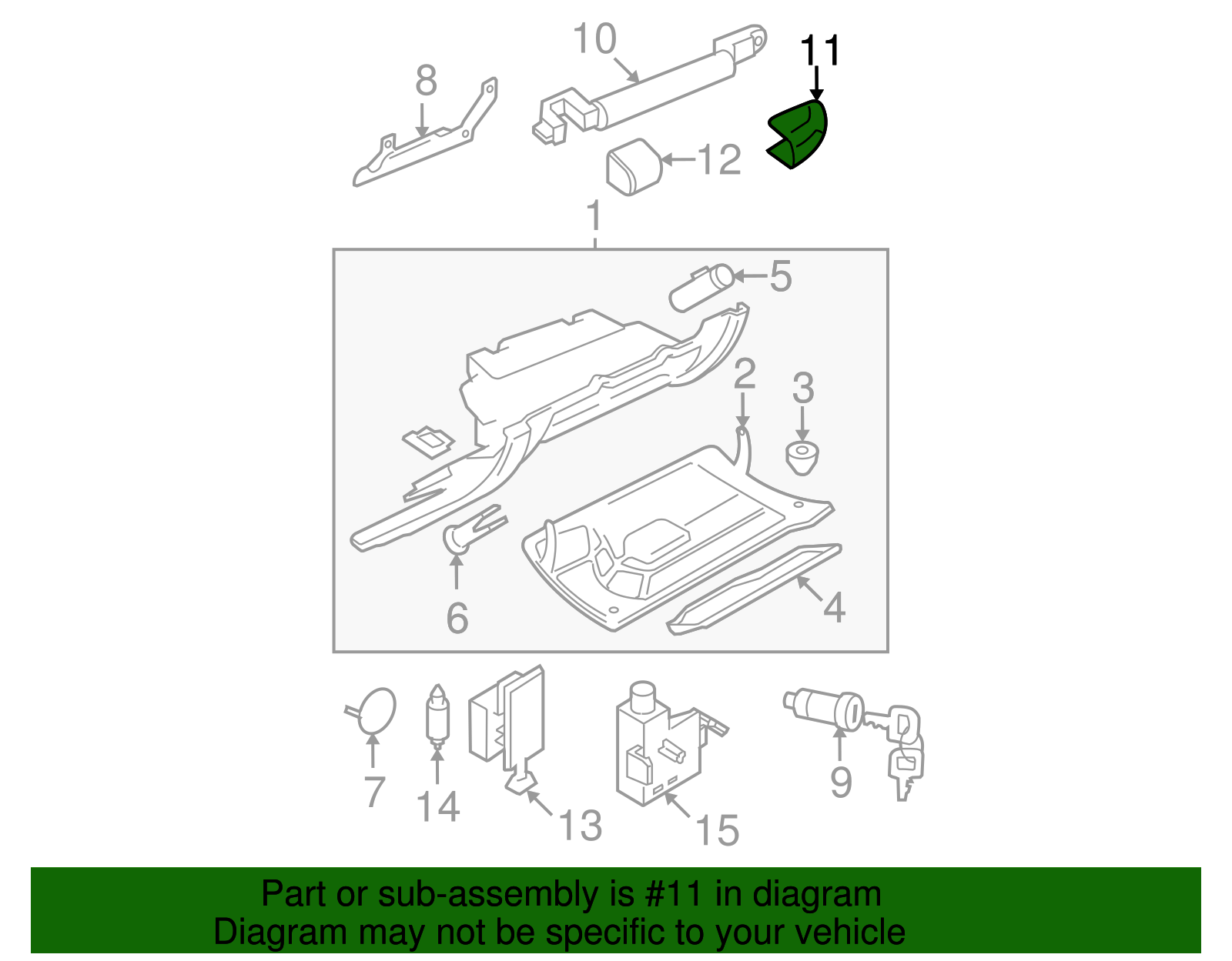 Grip Handle Cap - Volkswagen (1C1-857-628-B-62J)