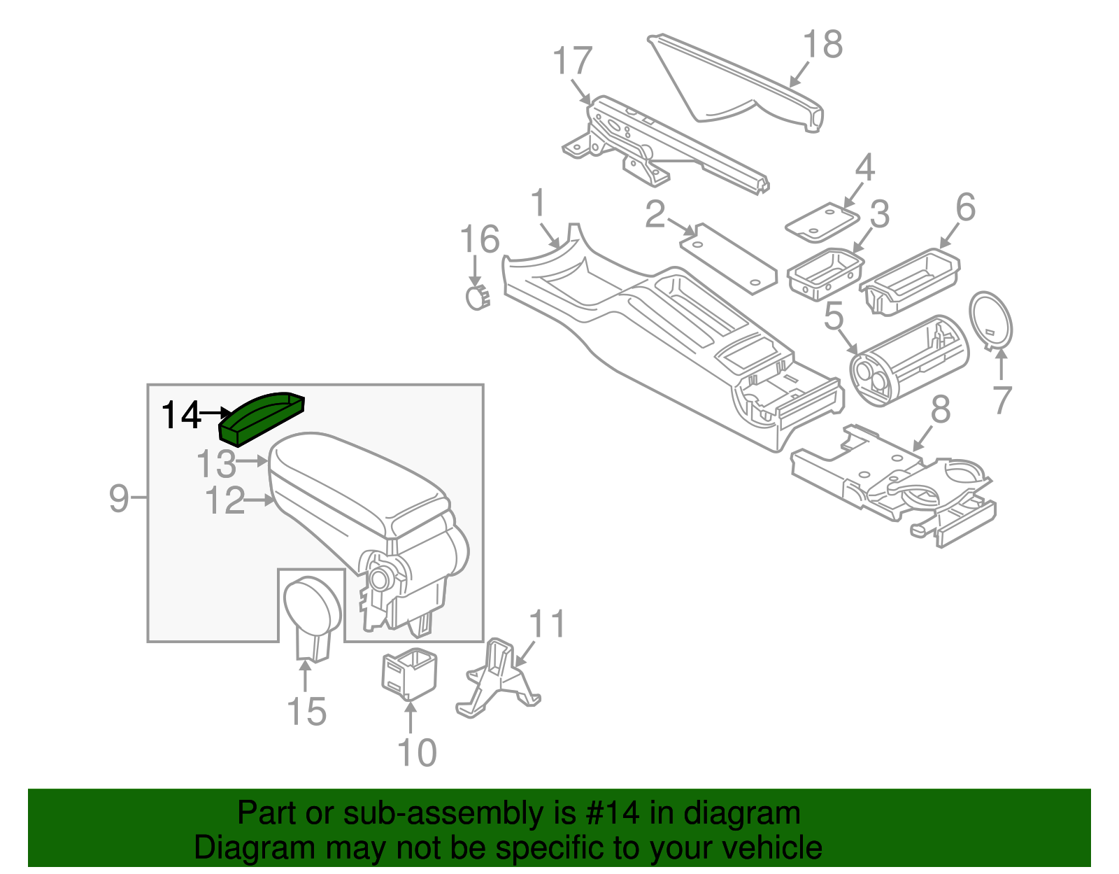 Release Handle - Volkswagen (3B0-868-445-82V)