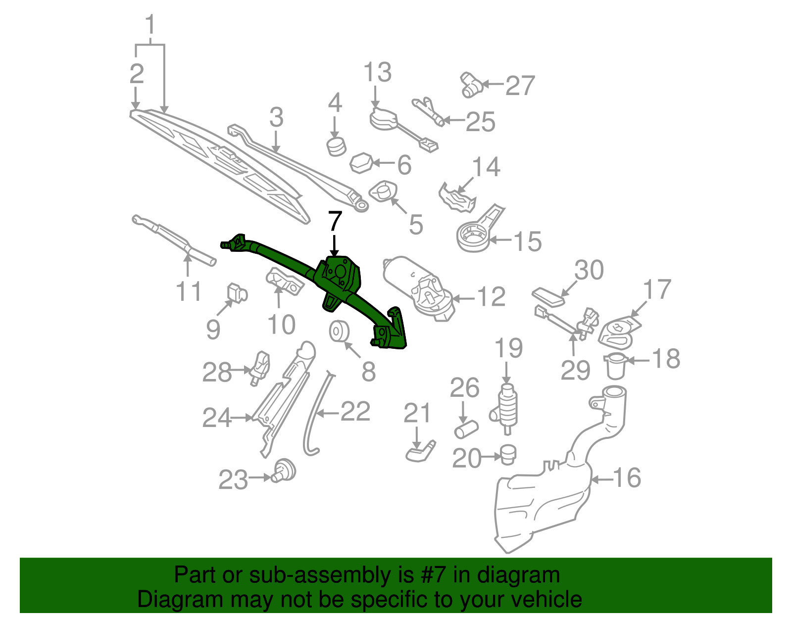 Wiper Transmission - Volkswagen (1C1-955-603-A)