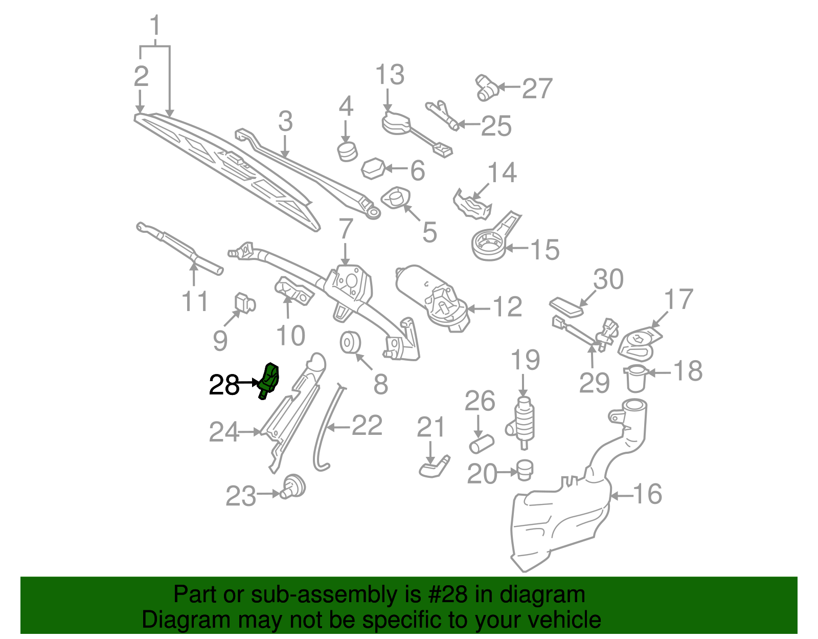 Nozzle - Volkswagen (6E0-955-985-B)