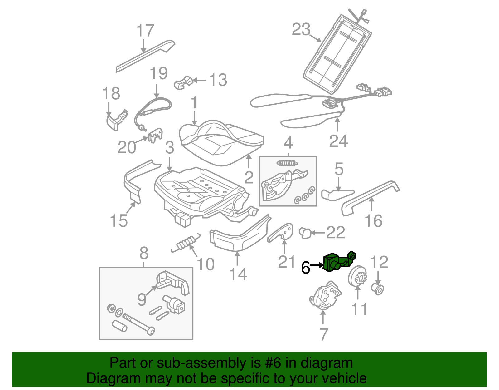 Seat Frame Guide - Volkswagen (1J0-882-240-D)