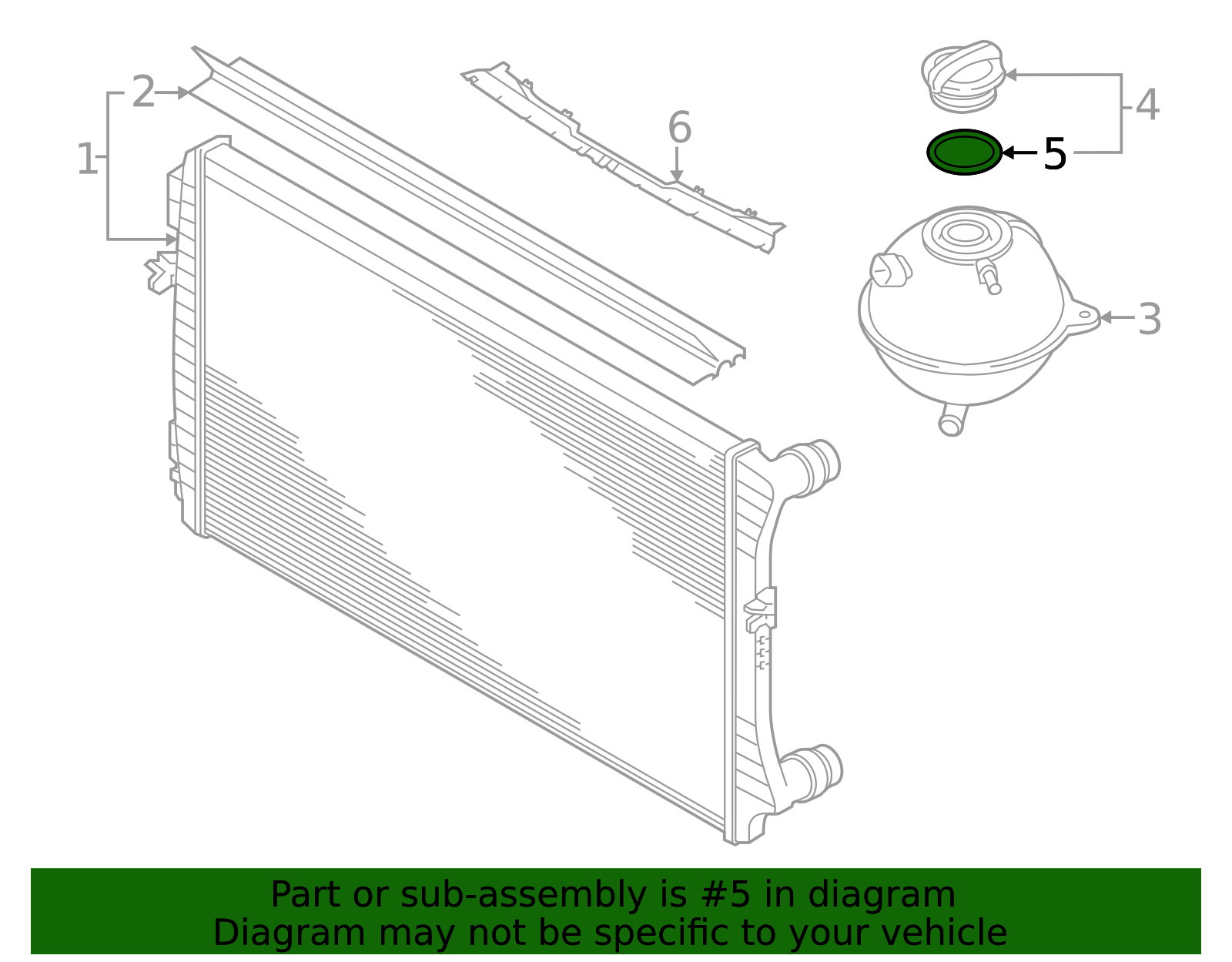 Reservoir Cap Seal - Volkswagen (1H0-121-687-A)