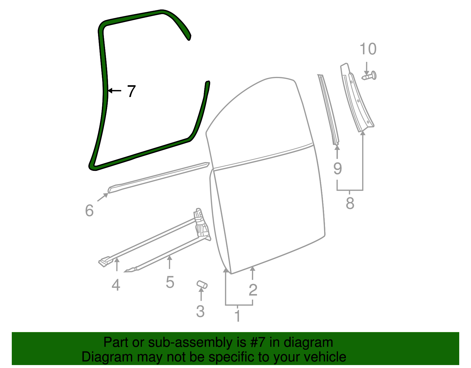 Surround Weather-Strip - Volkswagen (1C0-867-365-AA-MGT)