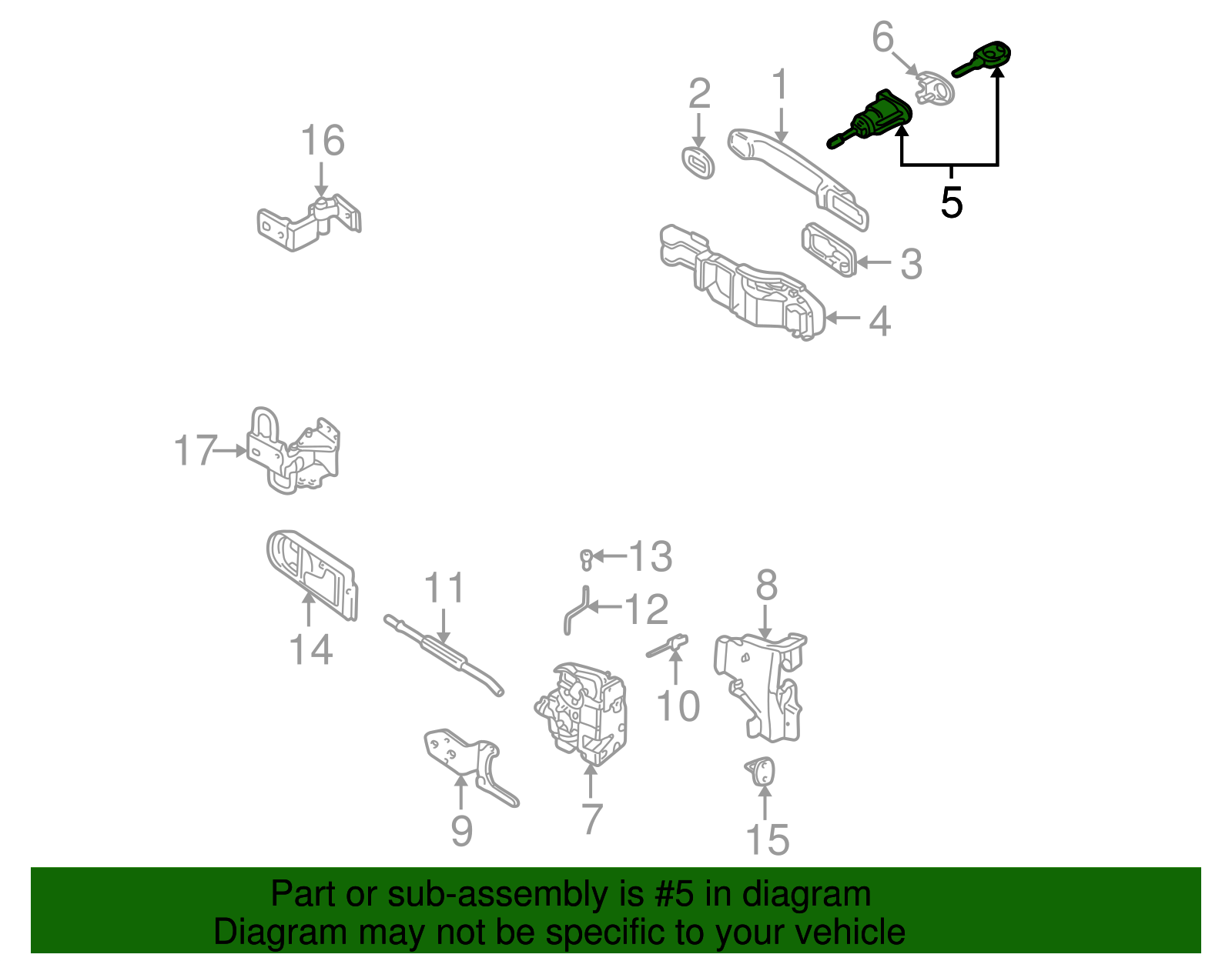 Lock Cylinder - Volkswagen (3B0-837-167-G)