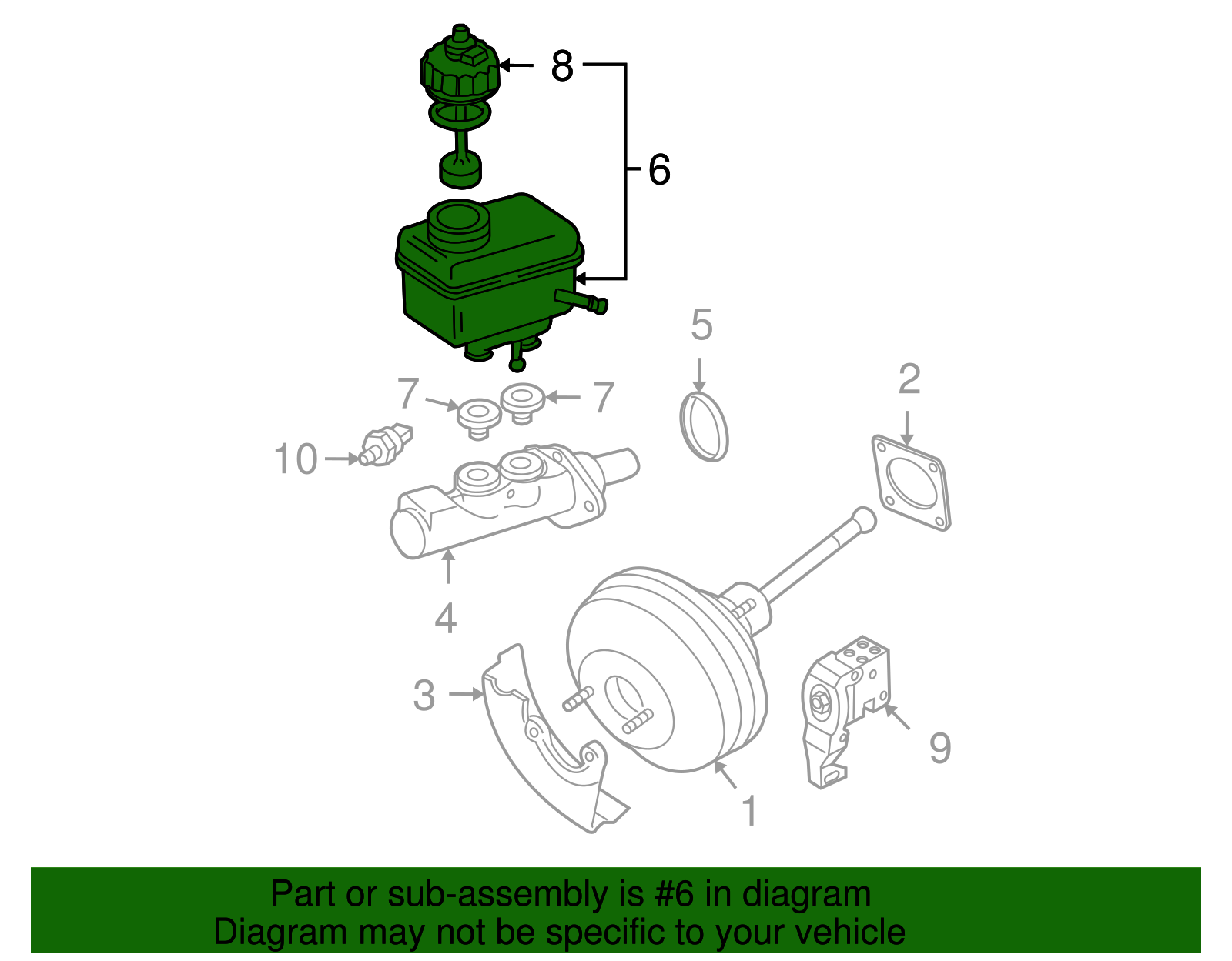 Brake Master Cylinder Reservoir - Volkswagen (1J1-611-301)